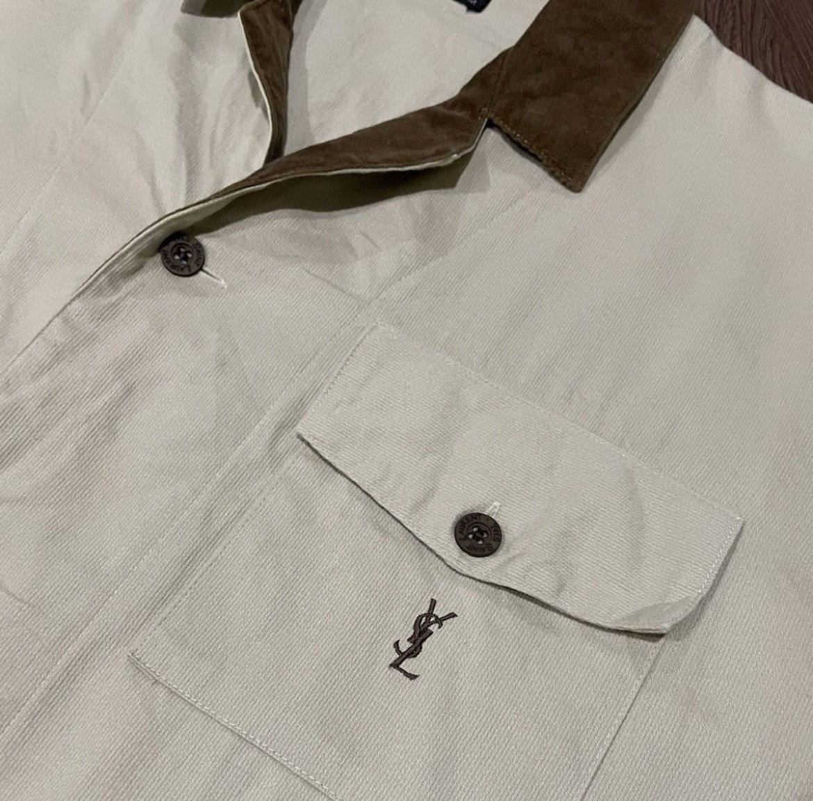 Yves Saint Laurent Yves Saint Laurent Velvet Corduroy Shirts Size US M / EU 48-50 / 2 - 19 Thumbnail