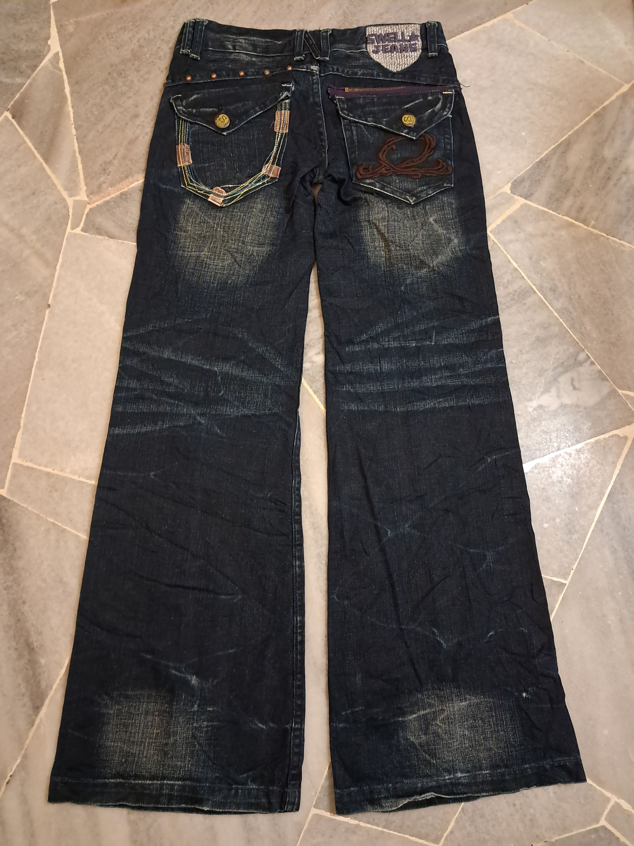 Hysteric Glamour × Japanese Brand × Tornado Mart Super Flare Jeans Japan Lightning Wash Swell Jeans Size US 30 / EU 46 - 2 Thumbnail