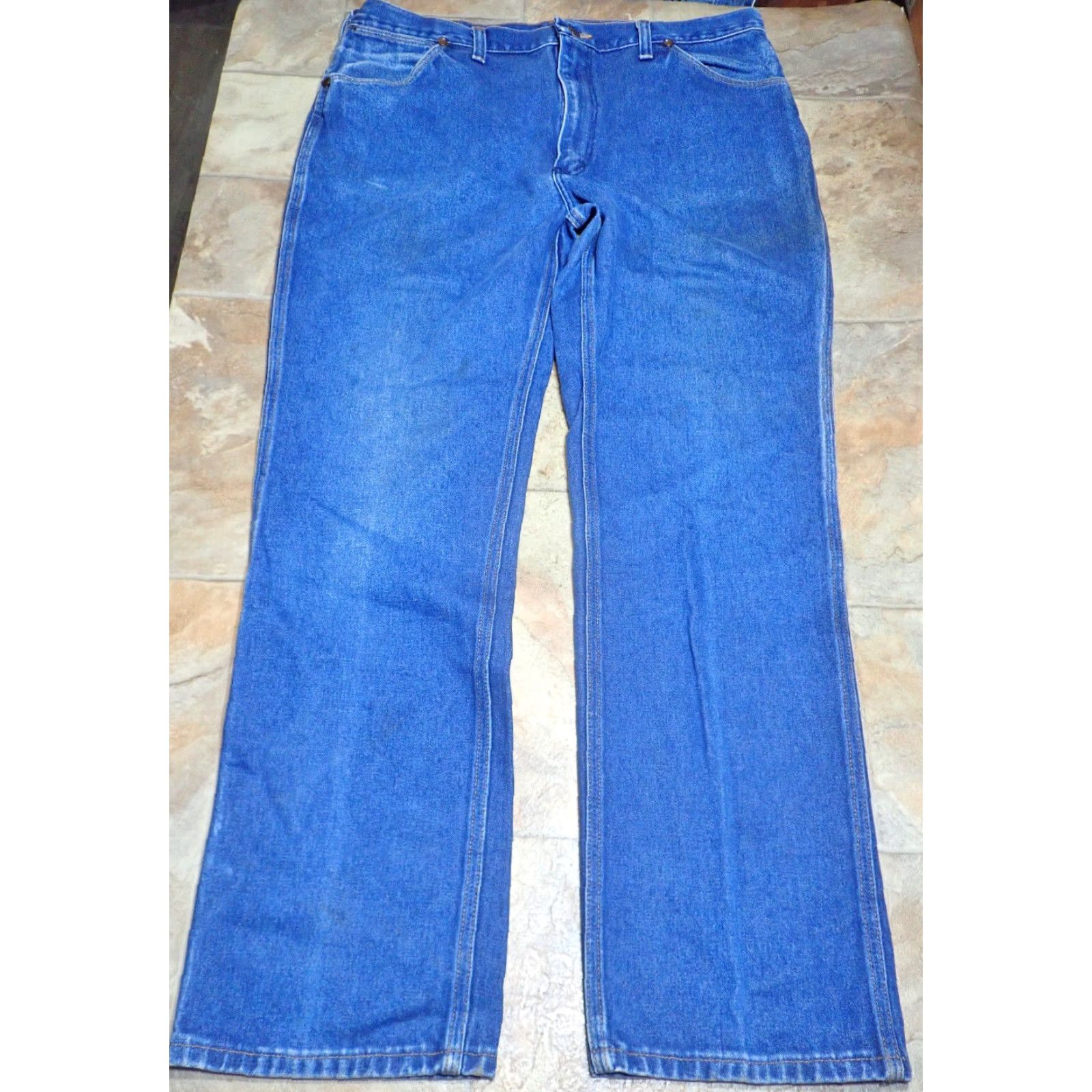 Wrangler VINTAGE 80s Wrangler Mens Regular Fit Straight Leg Denim Jeans 38x30 Southwestern USA Mens Size US 38 / EU 54 - 2 Thumbnail