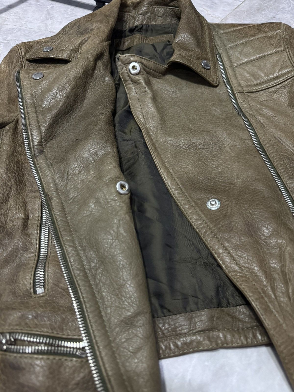 Neil Barrett Neil Barrett Italy Lambskin Leather Biker Jacket - XXS Size US XXS / EU 40 - 8 Thumbnail