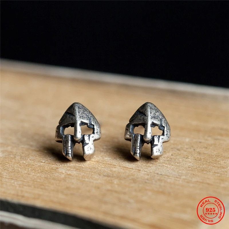Jewelry Warrior Helmet Stud Earrings 925 Sterling Silver Ear Gift Size ONE SIZE - 2 Thumbnail