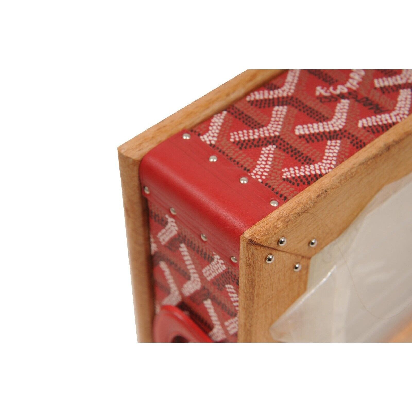 Goyard Red Edmond Double Dog Cat Bowl Hard Sided Trunk Size ONE SIZE - 9 Thumbnail