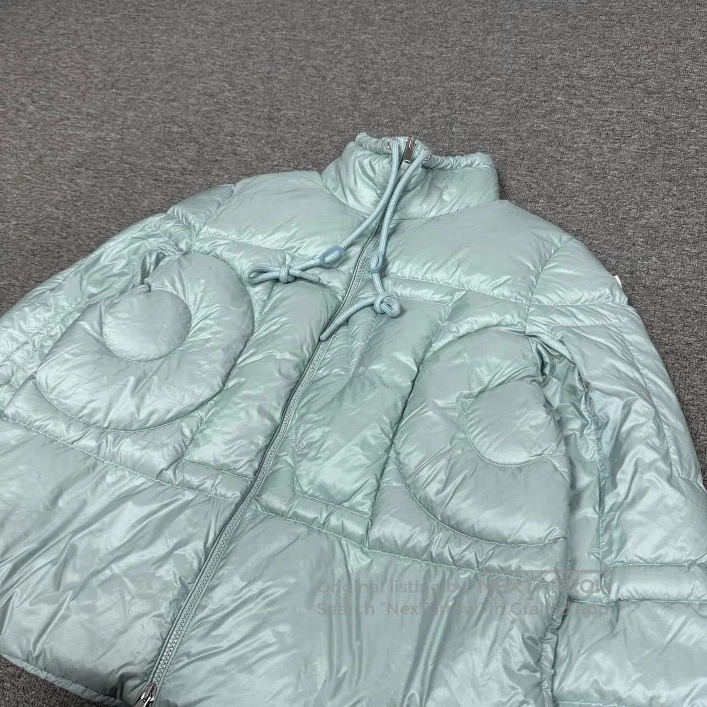 Moncler Moncler size 4 Sapins large logo mint-green down jacket| Size XL / US 12-14 / IT 48-50 - 4 Thumbnail