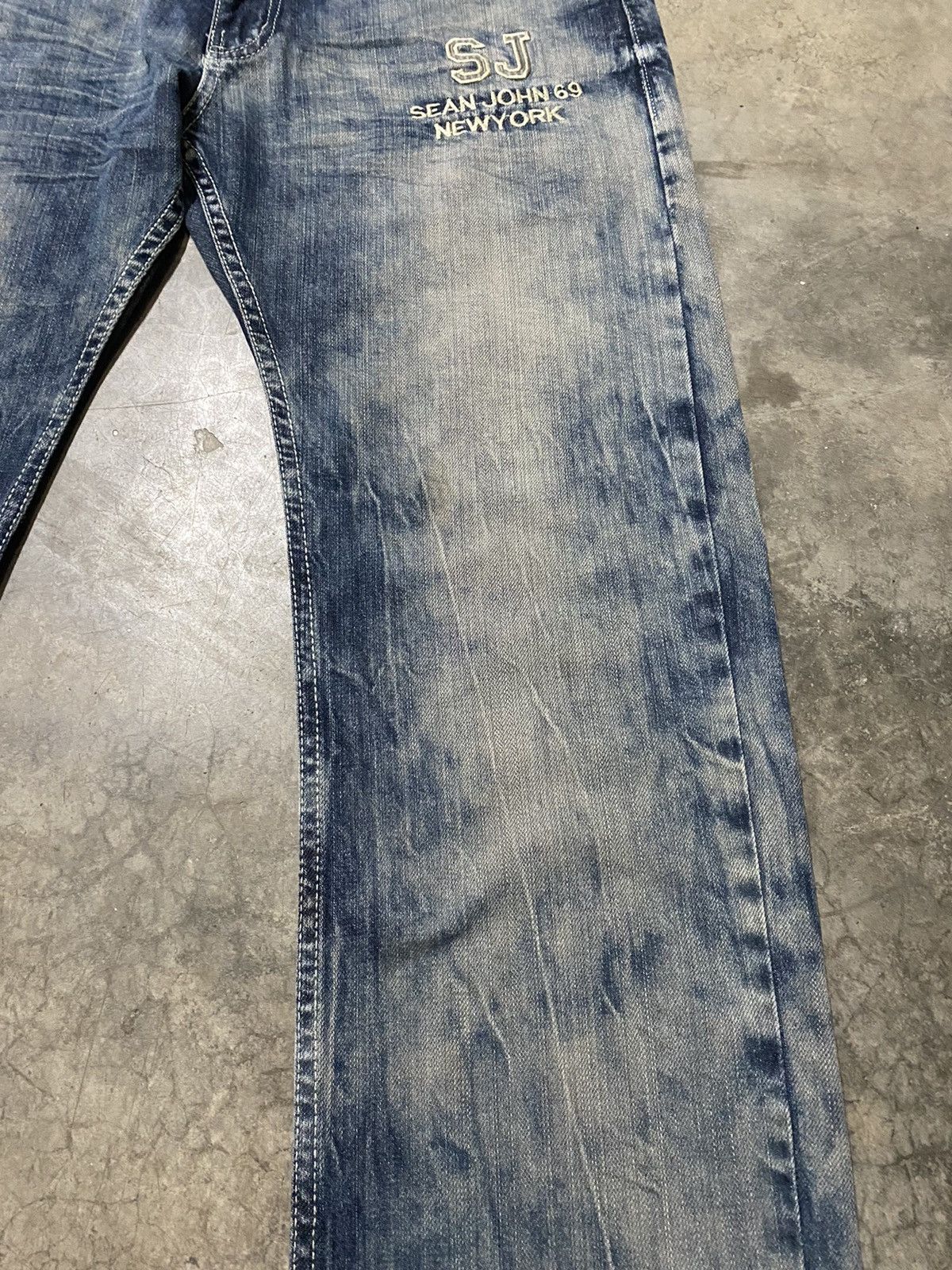 JNCO × Sean John Y2k Sean John Acid Wash Denim Baggy p108 Size US 35 - 6 Thumbnail
