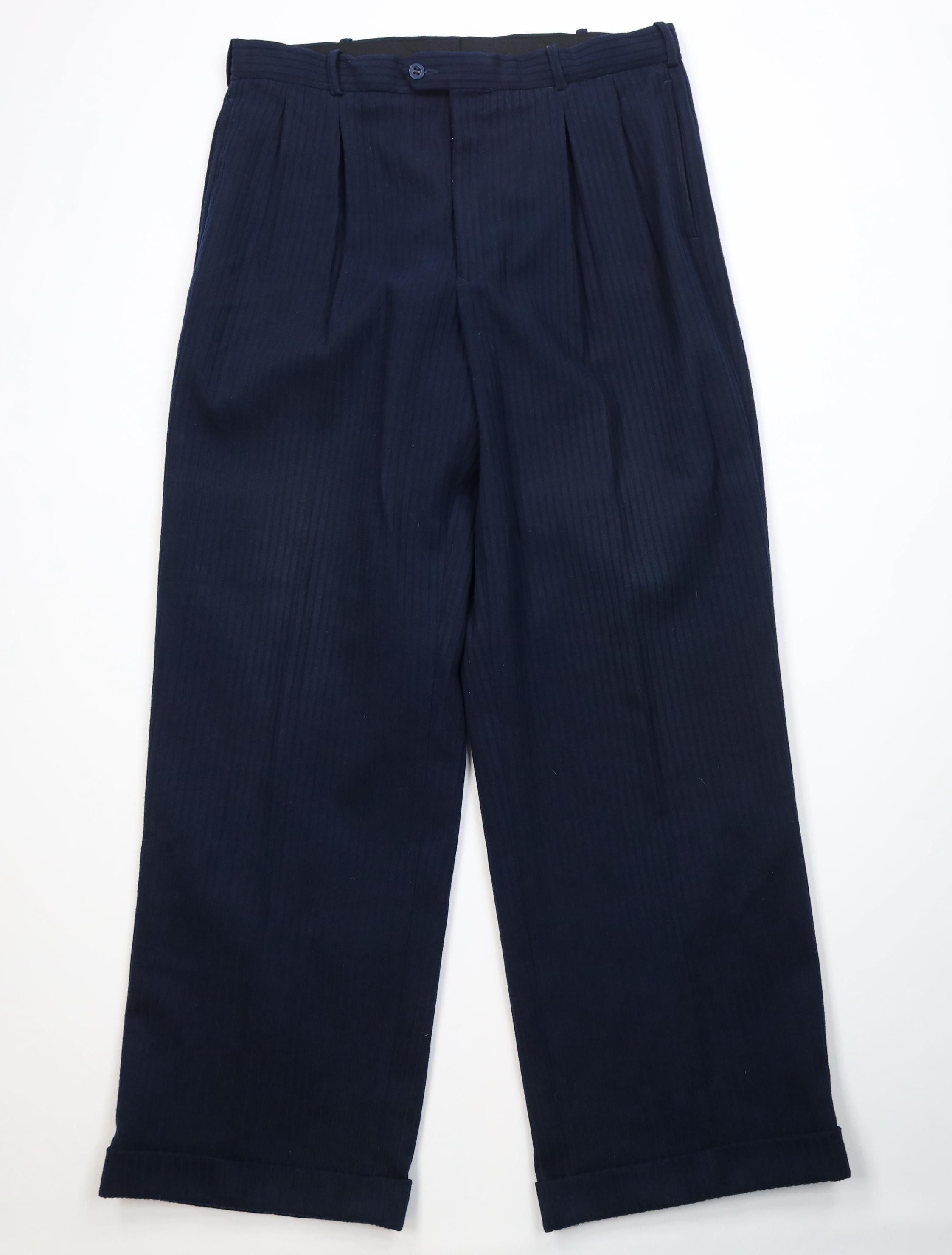 Vintage Vintage 90s Streetwear Fit Wide Leg Corduroy Pants Blue Size US 36 / EU 52 - 1 Thumbnail