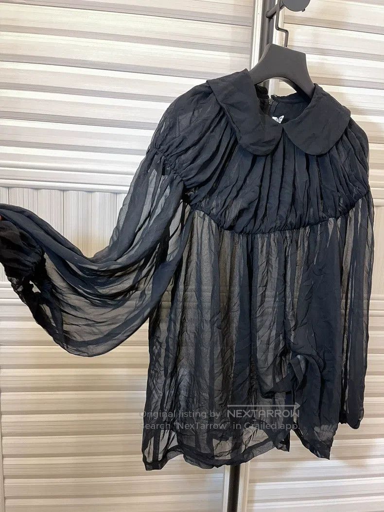 Comme des Garcons Comme Des Garcons Black Lace Round Neck Blouse Size M / US 6-8 / IT 42-44 - 6 Thumbnail