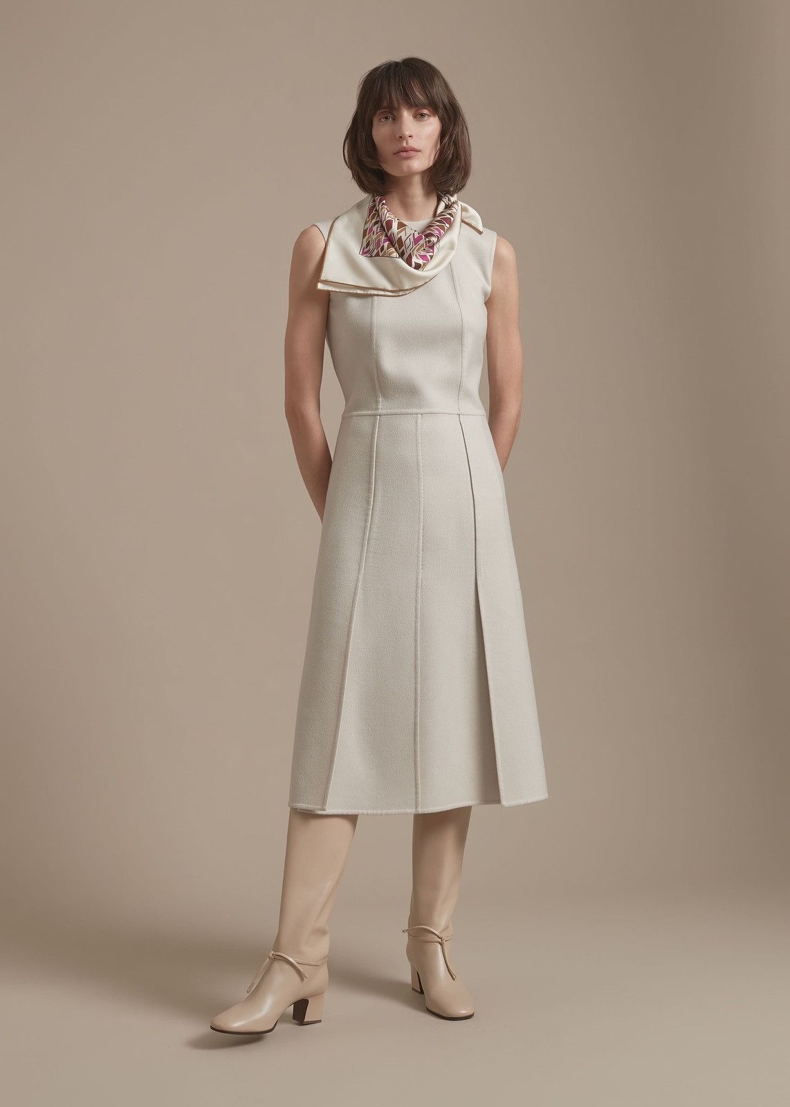 image of Loro Piana O1Loc1C0224 Roundneck Sleeveless Dress In Grey, Women's (Size Large)