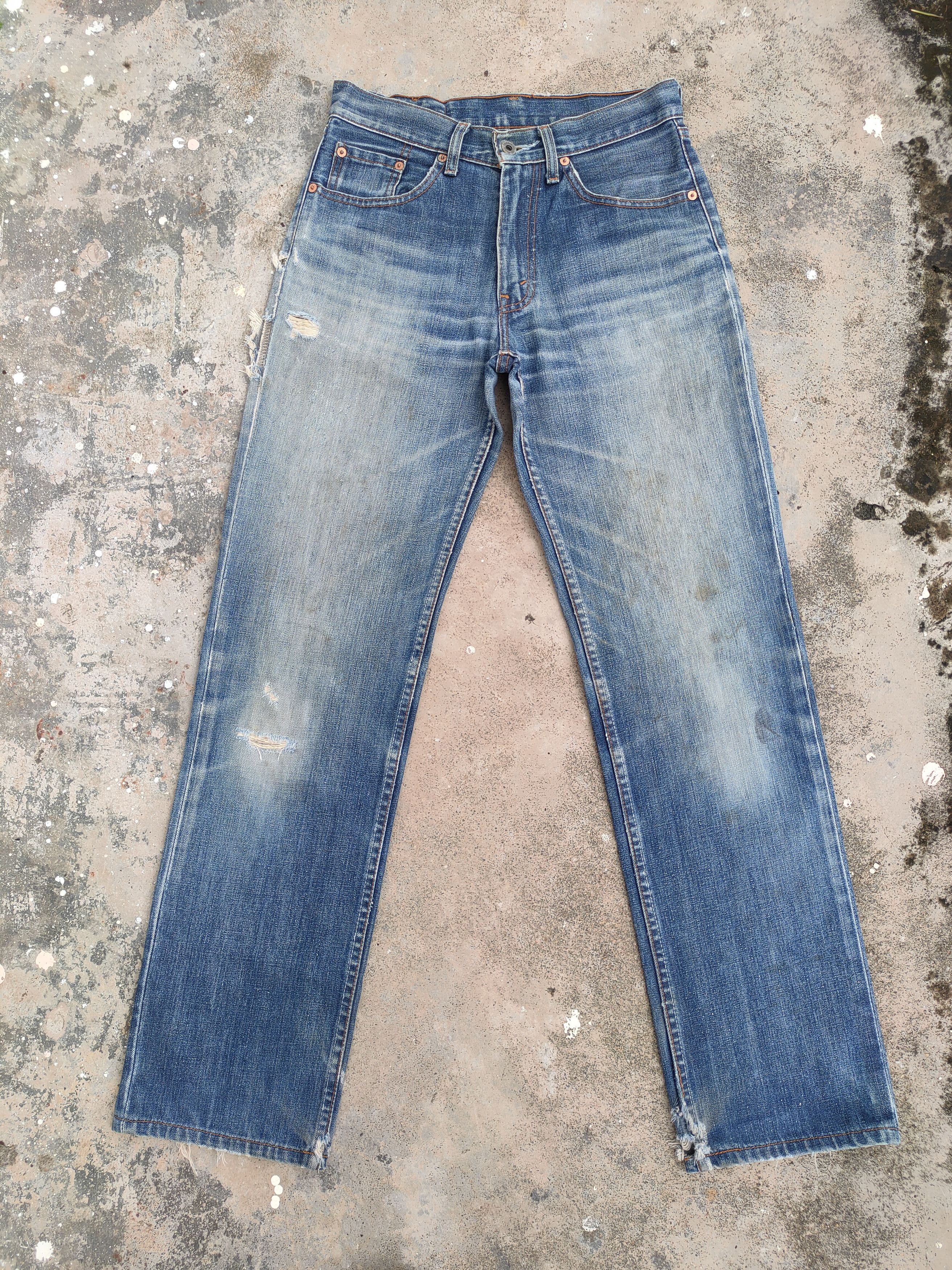 Jean × Levi's × Vintage VINTAGE LEVI'S 502 FADED RIPPED JEANS DENIM PANTS Size US 29 - 1 Thumbnail