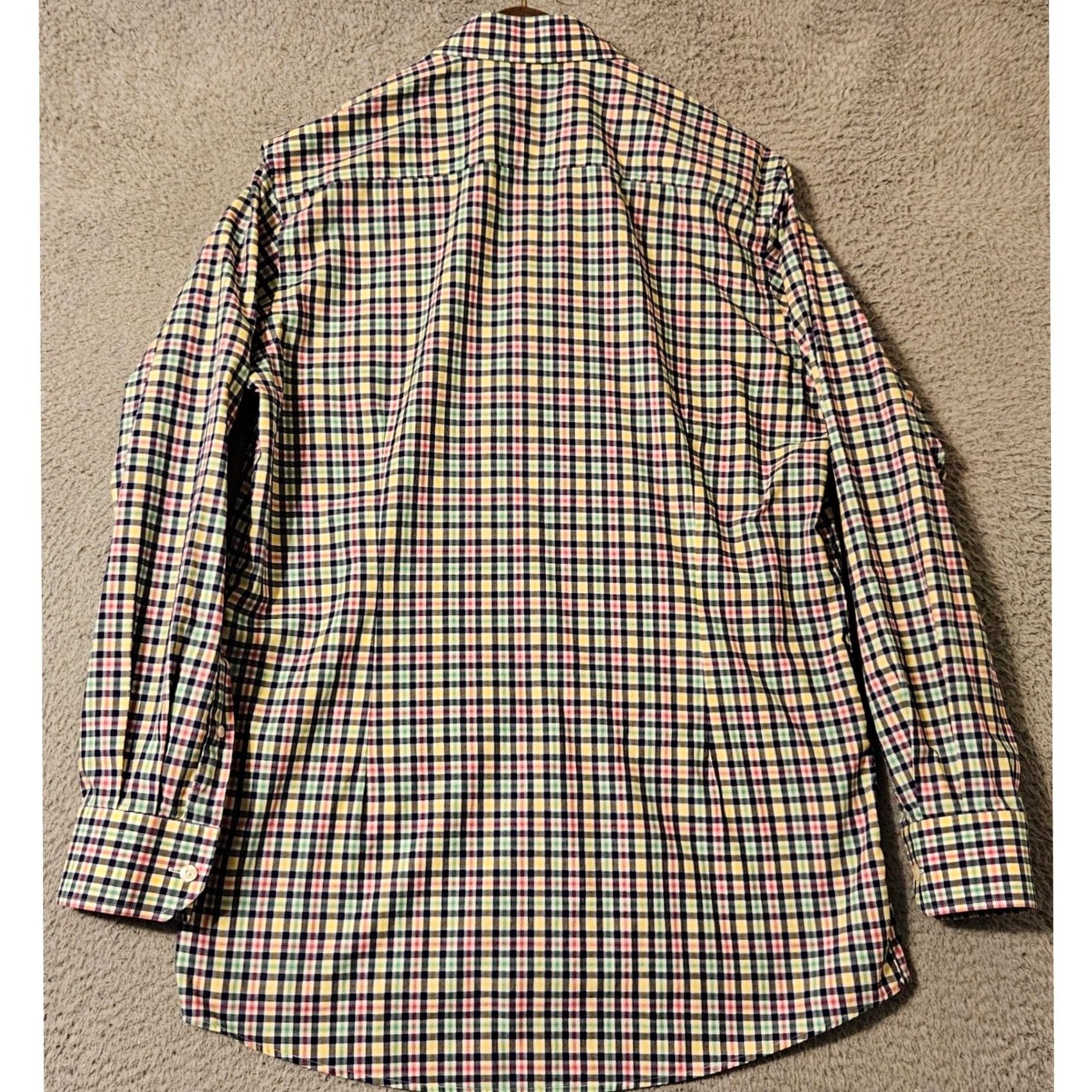 Eton Eton Shirt Men 42 16.5 Checkered Plaid Cotton Long Sleeve Contemporary Fit White Blue Green Men Size US XL / EU 56 / 4 - 3 Thumbnail