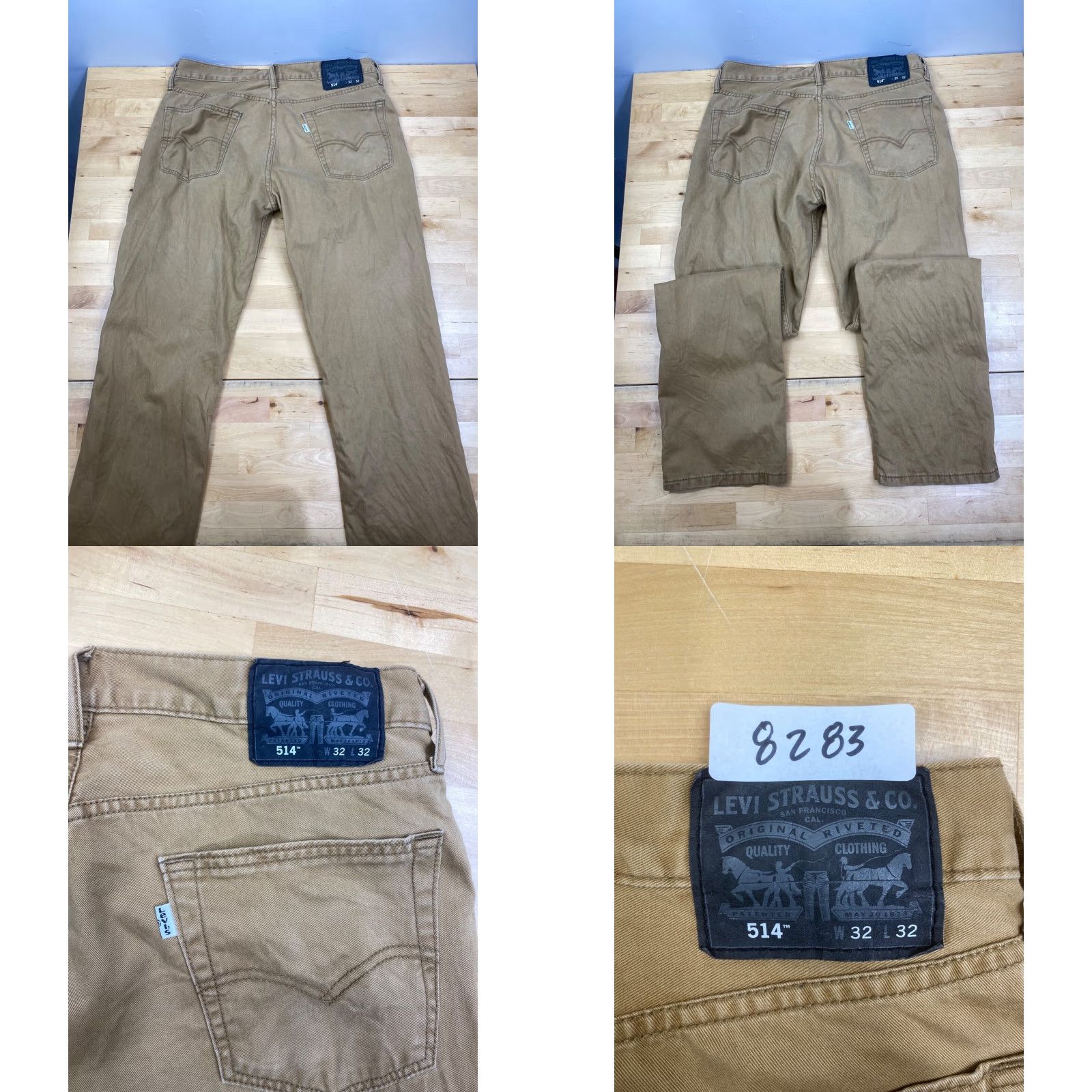 Levi's Levi's 514 Jeans Mens 32x31 Casual Straight Tan Beige Khaki #8283 Denim Regular Size US 32 / EU 48 - 8 Thumbnail
