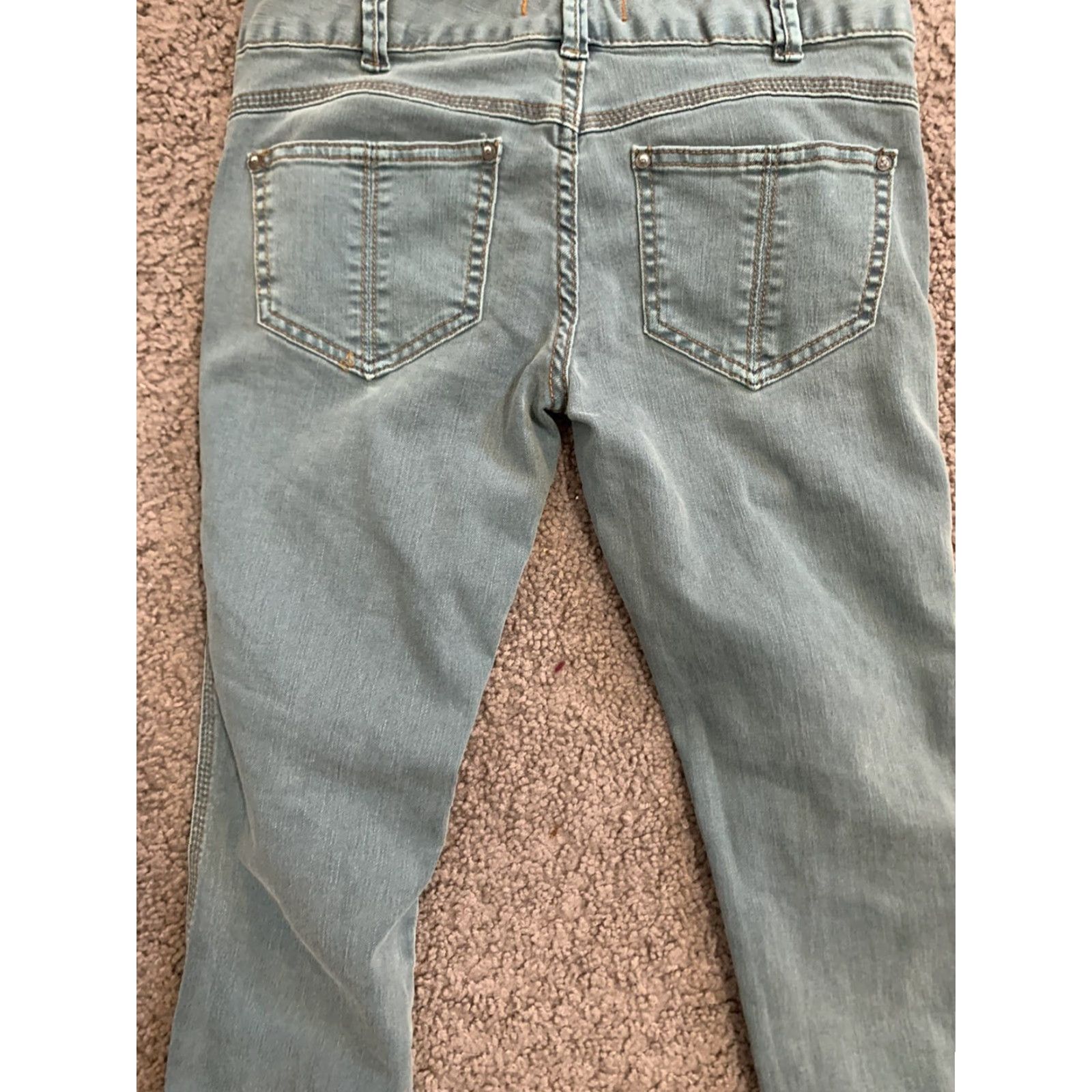 Free People Free People Jeans 25 X 31 Womens Skinny Mid Rise Stretch Cotton Denim Green Slim Stretch Cropped Jeans Womens Size 42" / US 20 - 5 Thumbnail