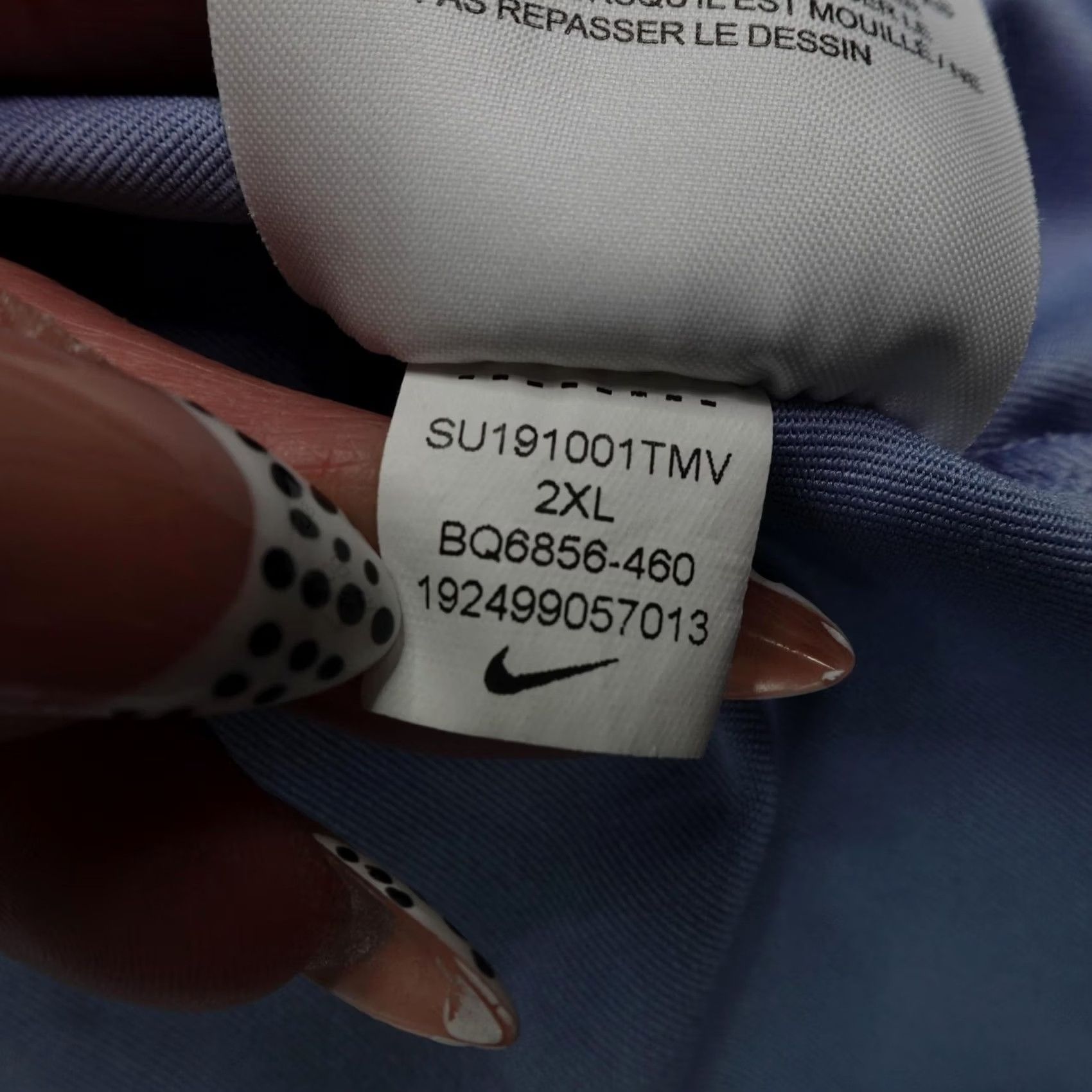 Nike Nike Golf Polo Shirt Mens 2XL Blue Triangle Print Dri FIT Performance Stretch Size US XXL / EU 58 / 5 - 5 Thumbnail