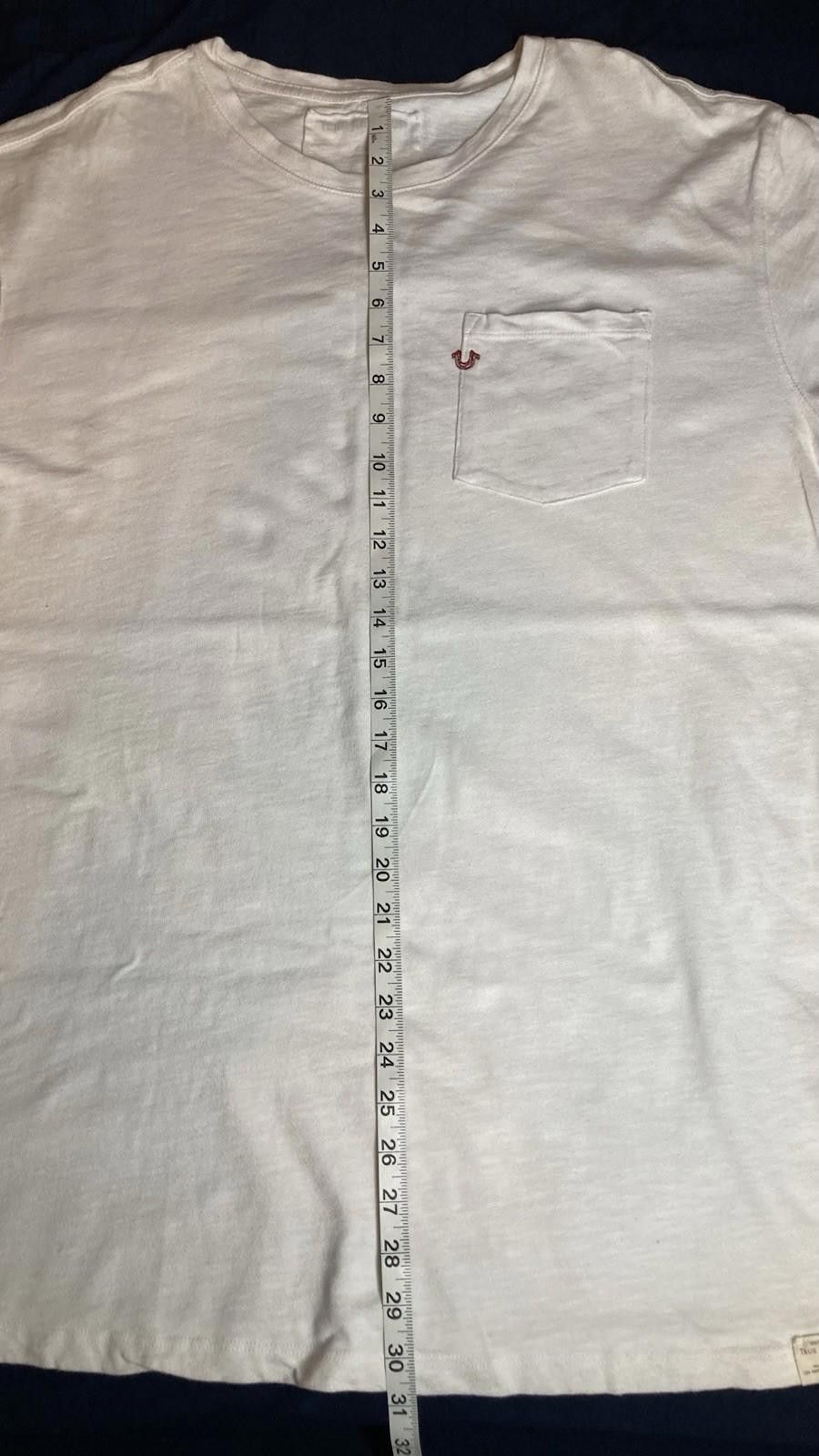 True Religion Men’s XL True Religion White Blank Crewneck T Shirt Red Logo Size US XL / EU 56 / 4 - 6 Thumbnail