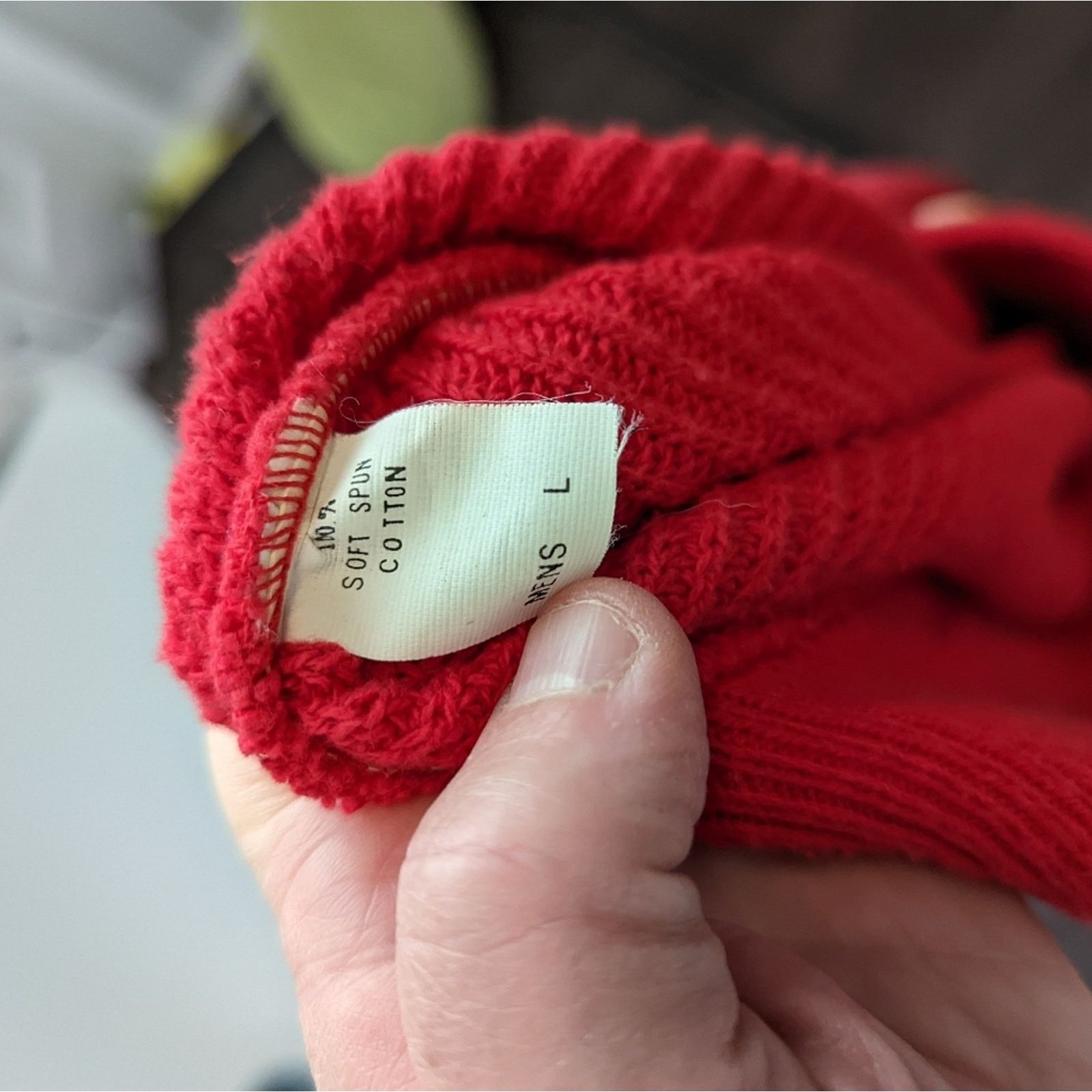 Lands' End Land's End Red Knit Vintage Sweater L Size US L / EU 52-54 / 3 - 6 Thumbnail