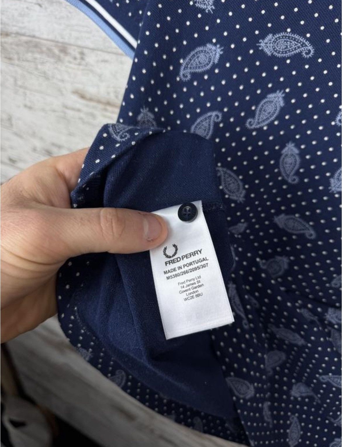 Drake's Drake’s x Fred Perry Paisley Polo T Shirt Mens M Blue Size US M / EU 48-50 / 2 - 6 Thumbnail