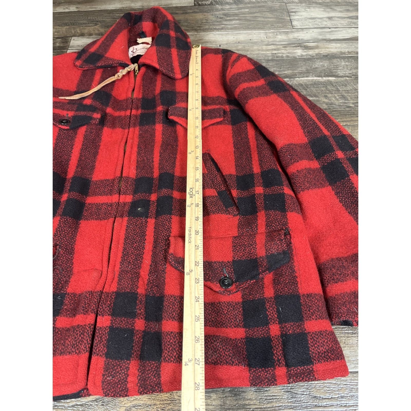 Vintage VINTAGE Sportclad Coat Wool Plaid Mens L Outdoor Hunting Cruiser Jacket Red Pocket Heavyweight Wool Size US L / EU 52-54 / 3 - 3 Thumbnail