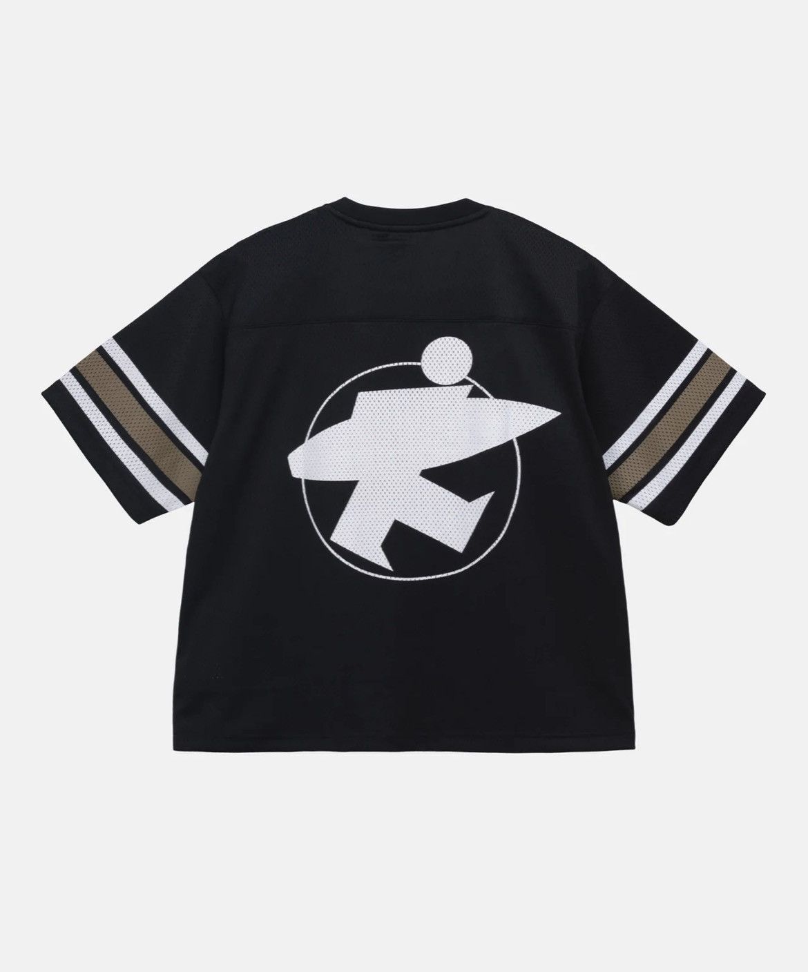 image of Stussy x Vintage Stüssy Surfman Mesh Football Jersey Black, Men's (Size Small)