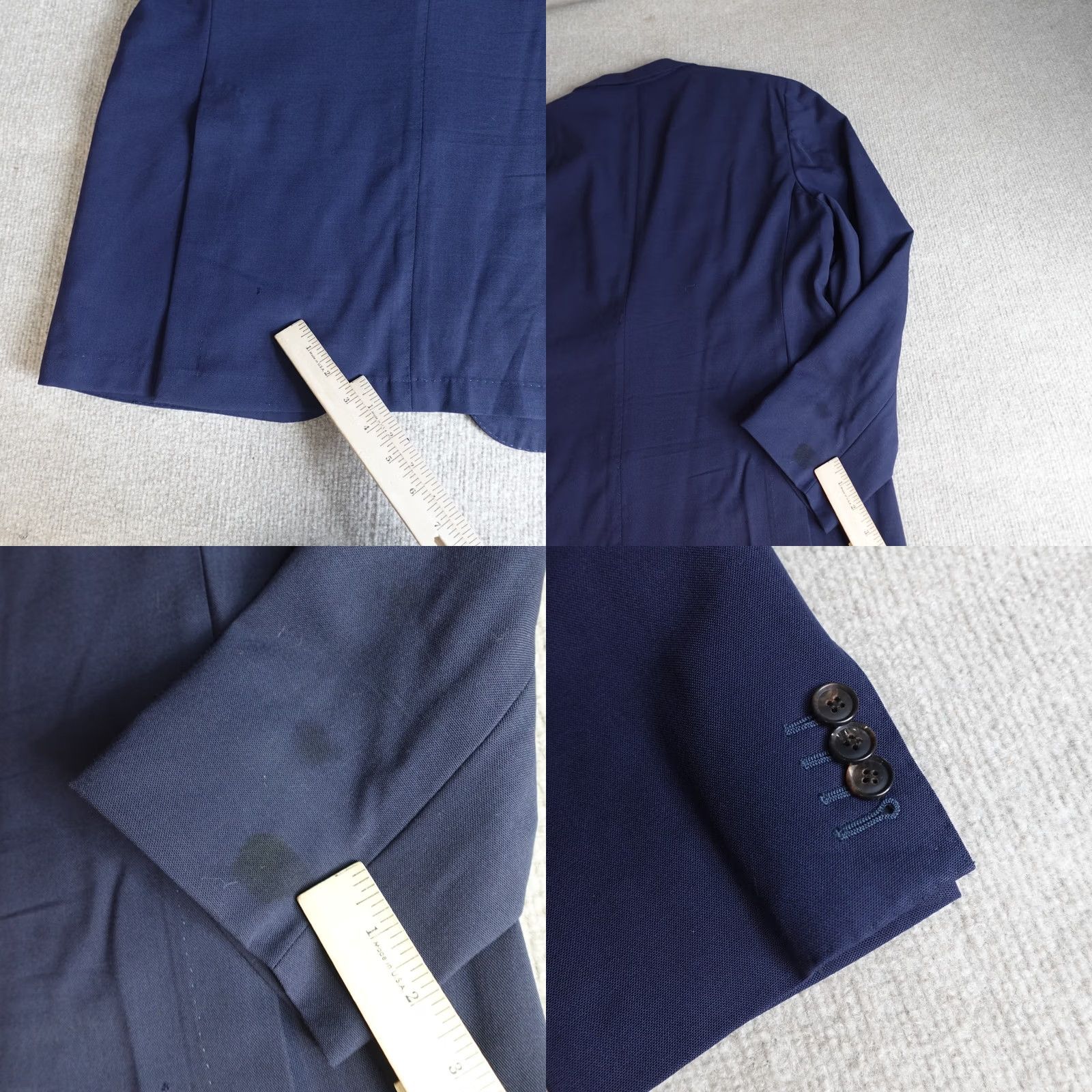 Suitsupply Suitsupply Sport Coat Jacket 46R Blue Wool Notch Lapel Single-Breasted 2-Button Front - Tuxedo Style Mens Regular Vintage: No Size 46R - 10 Thumbnail