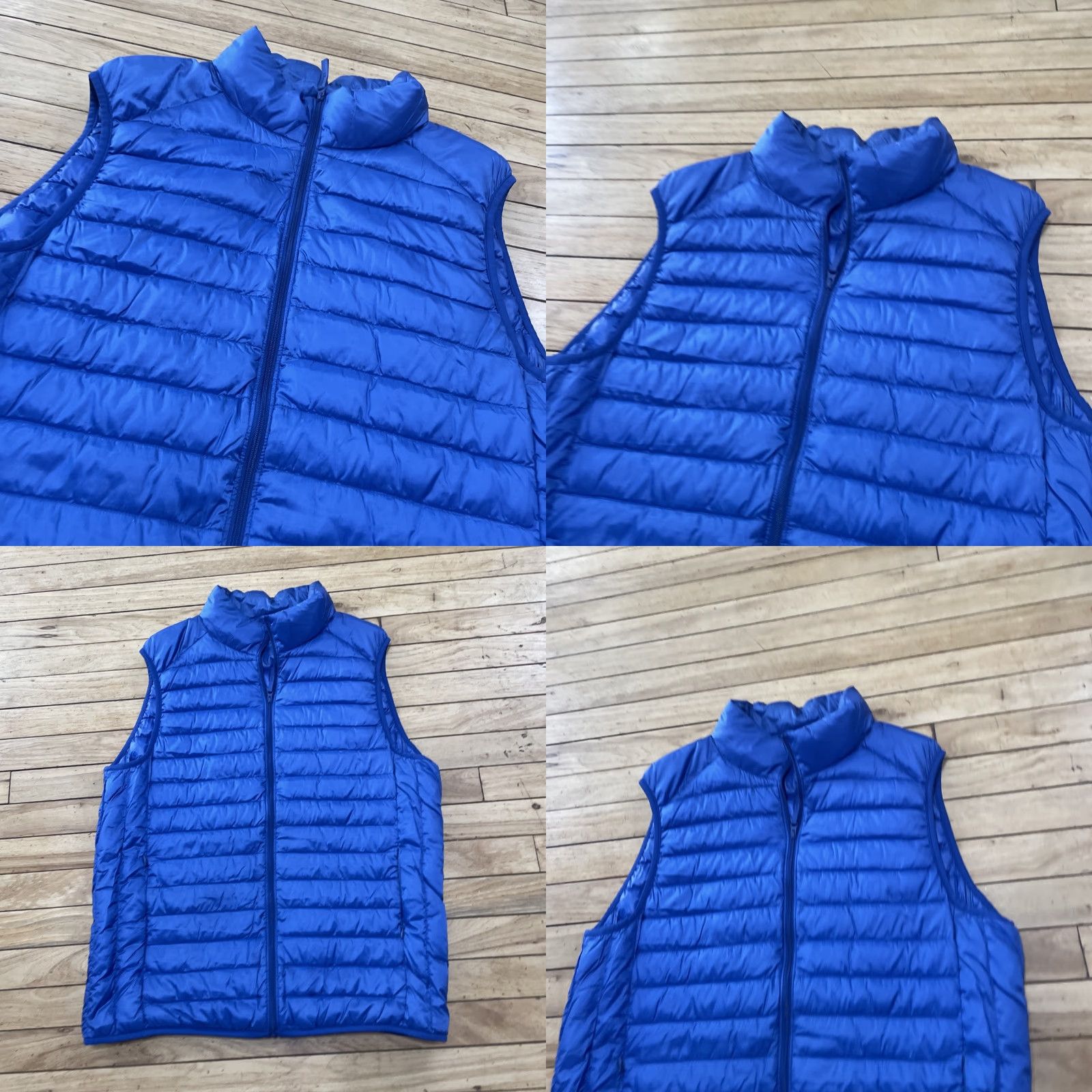 Uniqlo VINTAGE Uniqlo Vest Adult L Electric Blue Lightweight Down Sleeveless Zip Gillet 42" Size US L / EU 52-54 / 3 - 10 Thumbnail