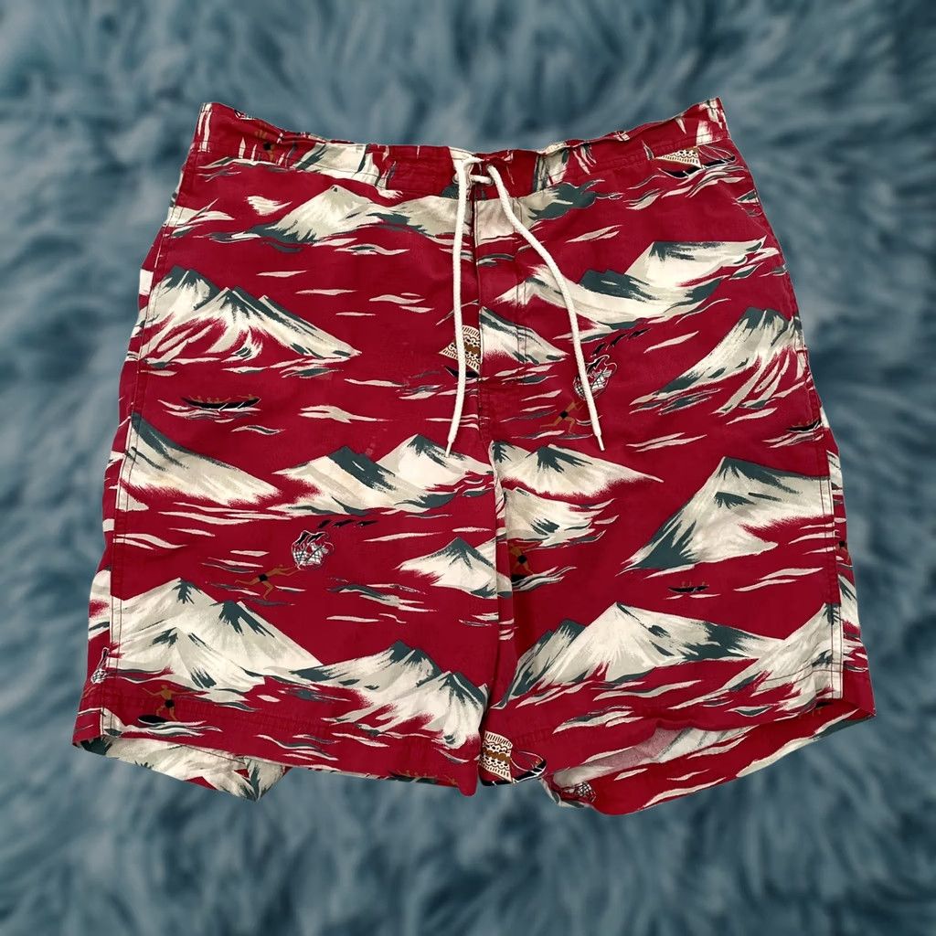 Vintage VINTAGE Ralph Lauren Polo Sport Red Hawaiian Surf Swim Trunks Adult Large Mens L Size US L / EU 52-54 / 3 - 1 Thumbnail