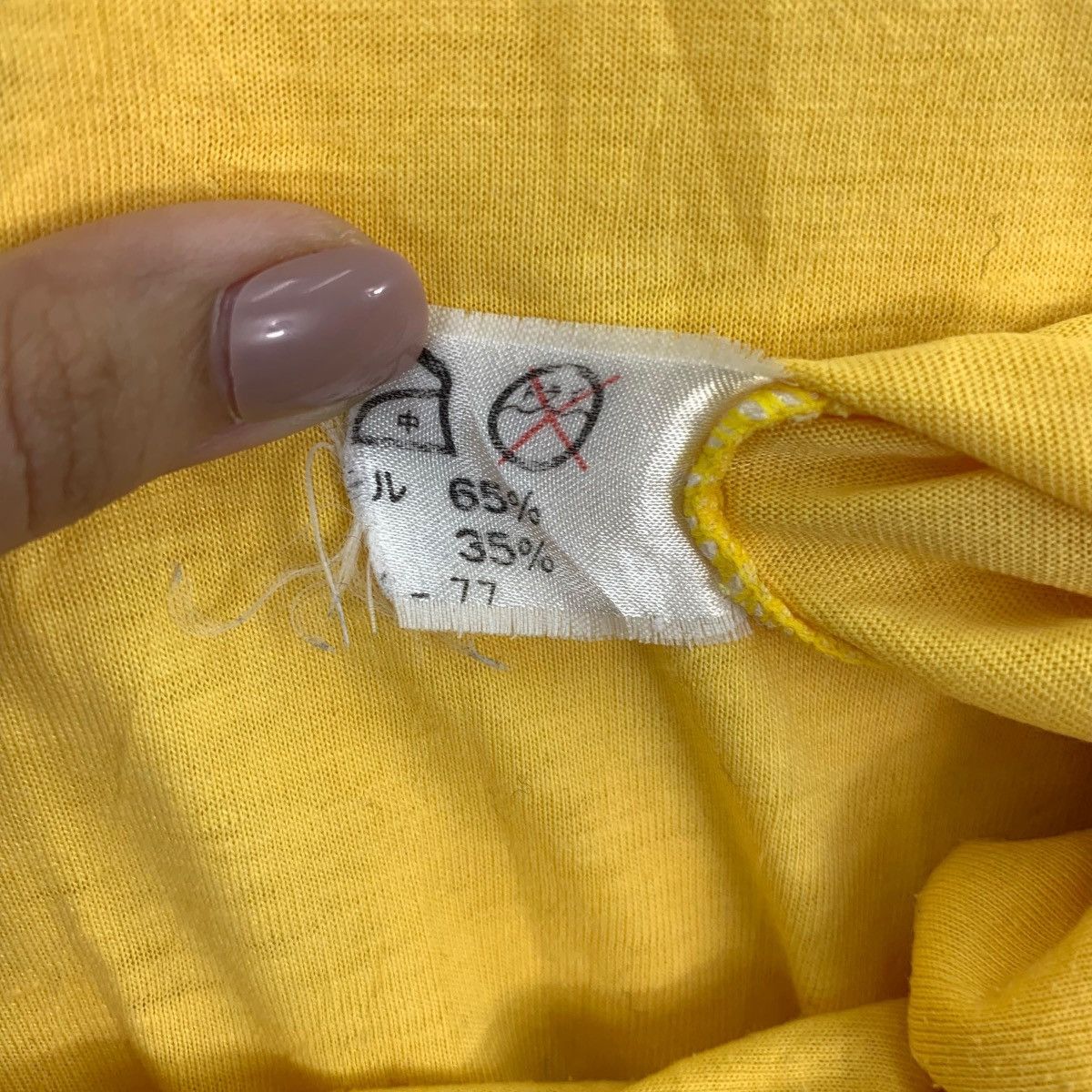 Vintage Vintage 70’ HAWAII TROPICAL PINEAPPLE Fruit Yellow Tee Size XS / US 0-2 / IT 36-38 - 6 Thumbnail