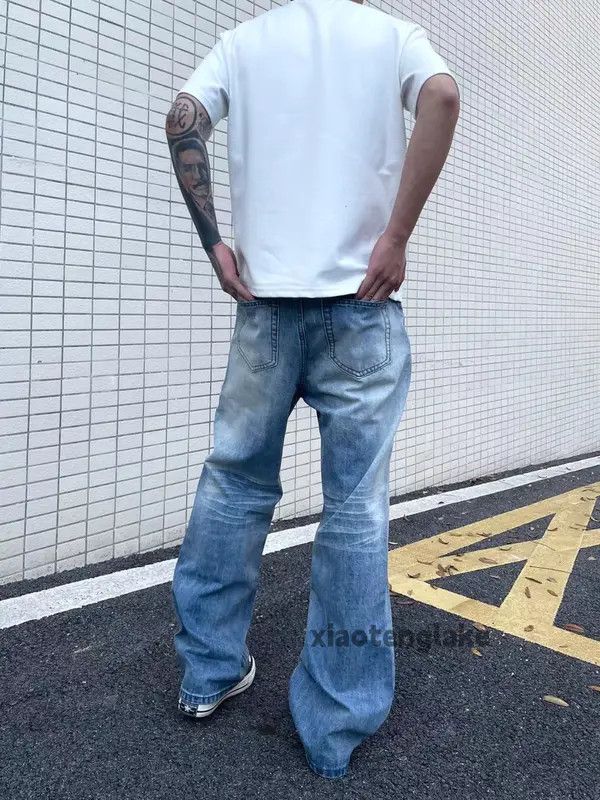 Jean Unisex washed faded cleanfit yuppie y2k loose jeans Size US 32 / EU 48 - 4 Thumbnail