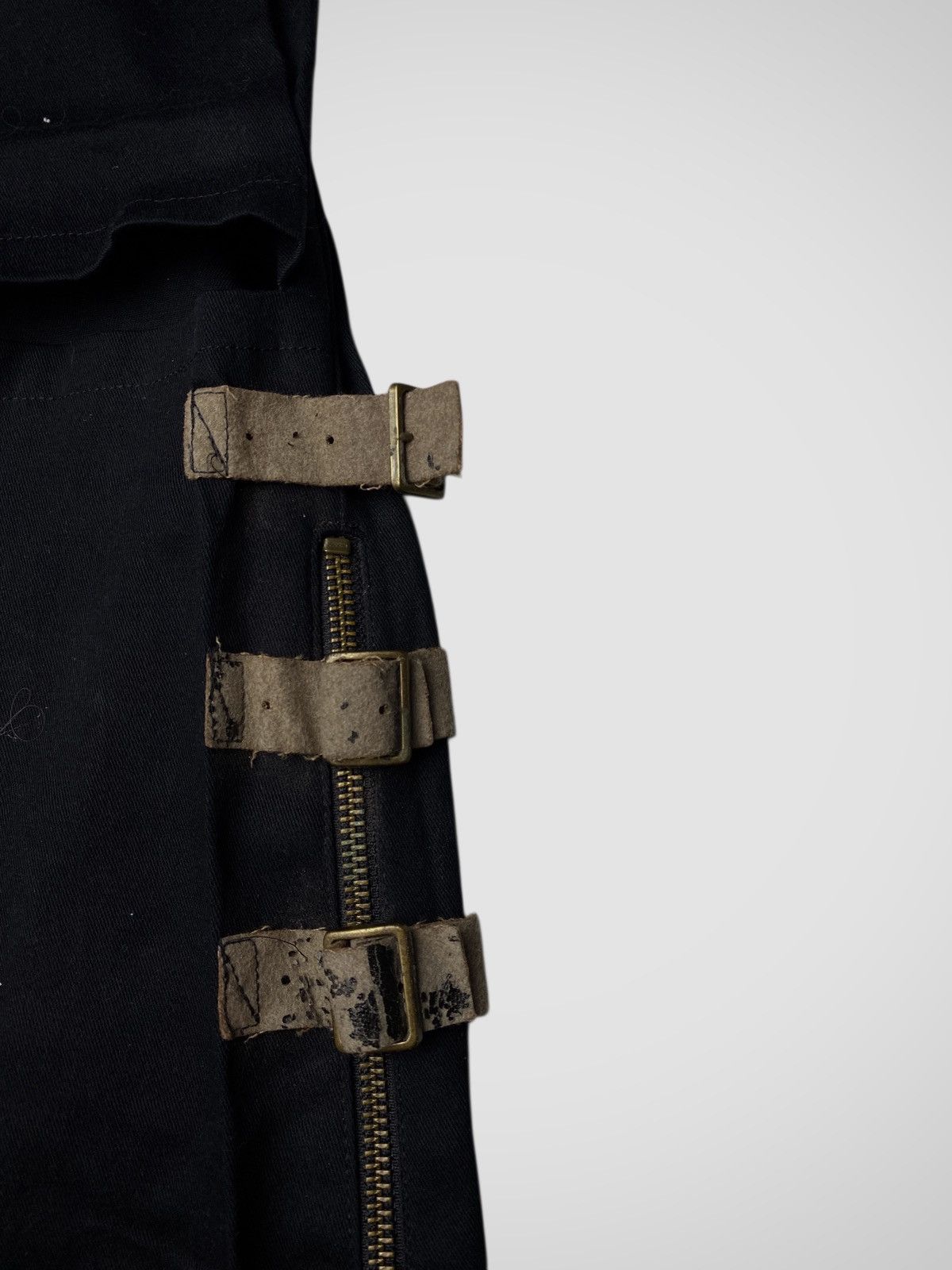 Le Grande Bleu (L.G.B.) Archive Black Peace Now Zip Bondage Flared Pants Size US 26 / EU 42 - 5 Thumbnail