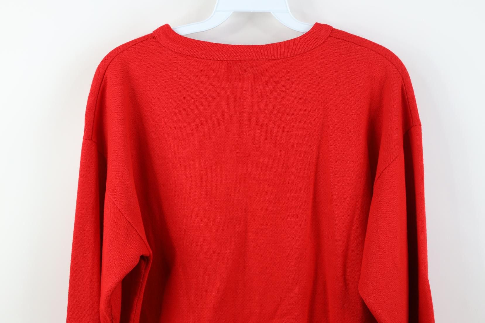 Vintage Vintage 80s 90s Streetwear Faded Henley Sweatshirt Red USA Size US S / EU 44-46 / 1 - 13 Thumbnail