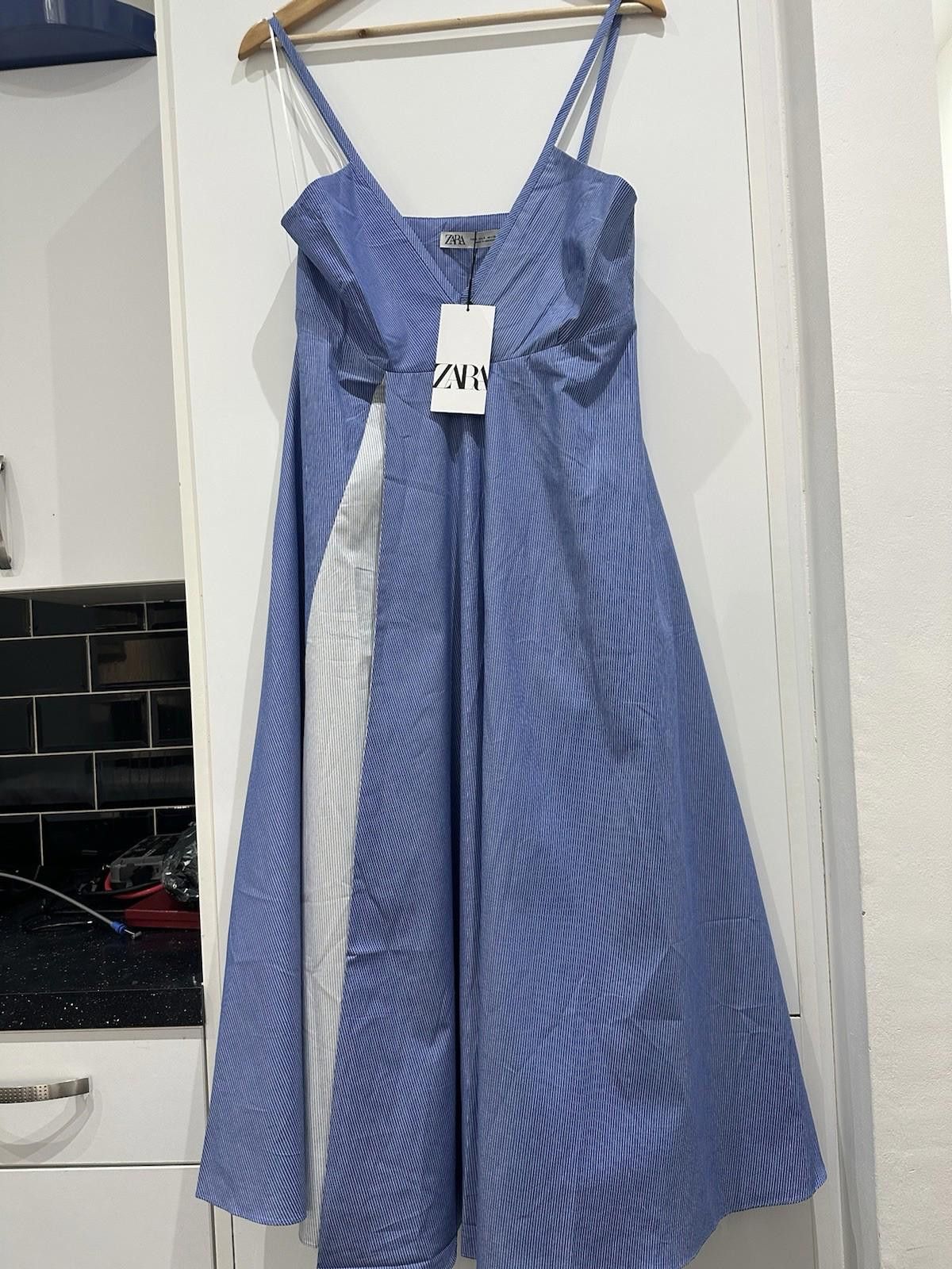 Zara ZARA Poplin dress Cotton With Pockets Size S Size S / US 4 / IT 40 - 3 Thumbnail