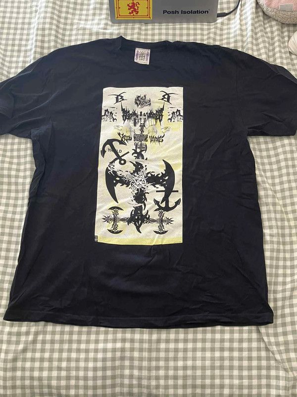 Drain Gang × Sad Boys COLD VISIONS ANCHOR BLACK T-SHIRT Size US XL / EU 56 / 4 - 2 Thumbnail