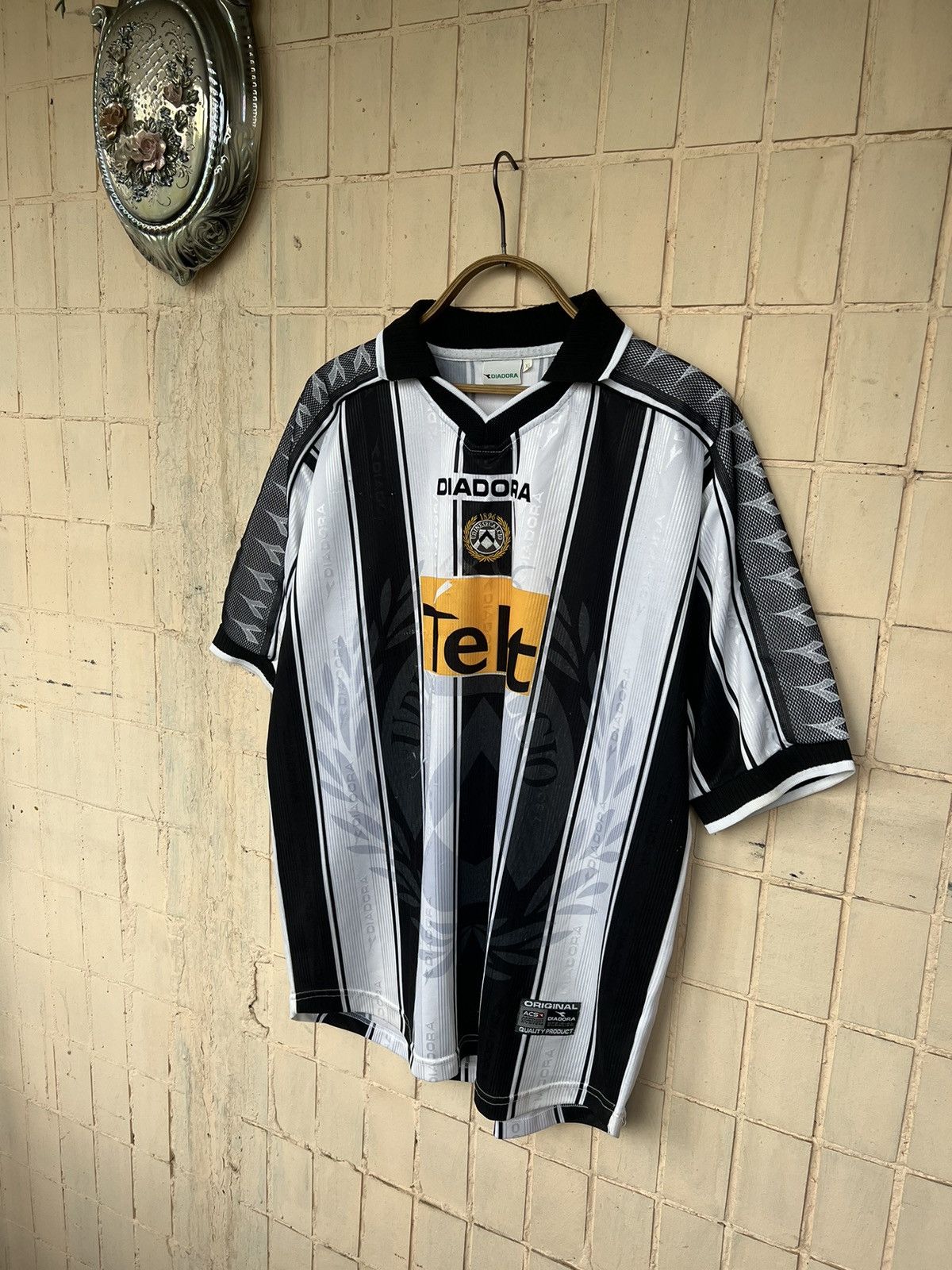 Diadora Vintage Udinese Calcio Diadora Italy 99s Home Soccer Jersey Size US L / EU 52-54 / 3 - 2 Thumbnail