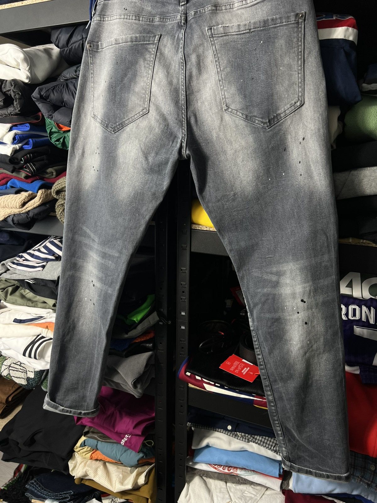 Dsquared2 Dsquared2 Slim Fit Jeans 52 Grey Distressed Paint Splatter Size US 34 / EU 50 - 13 Thumbnail