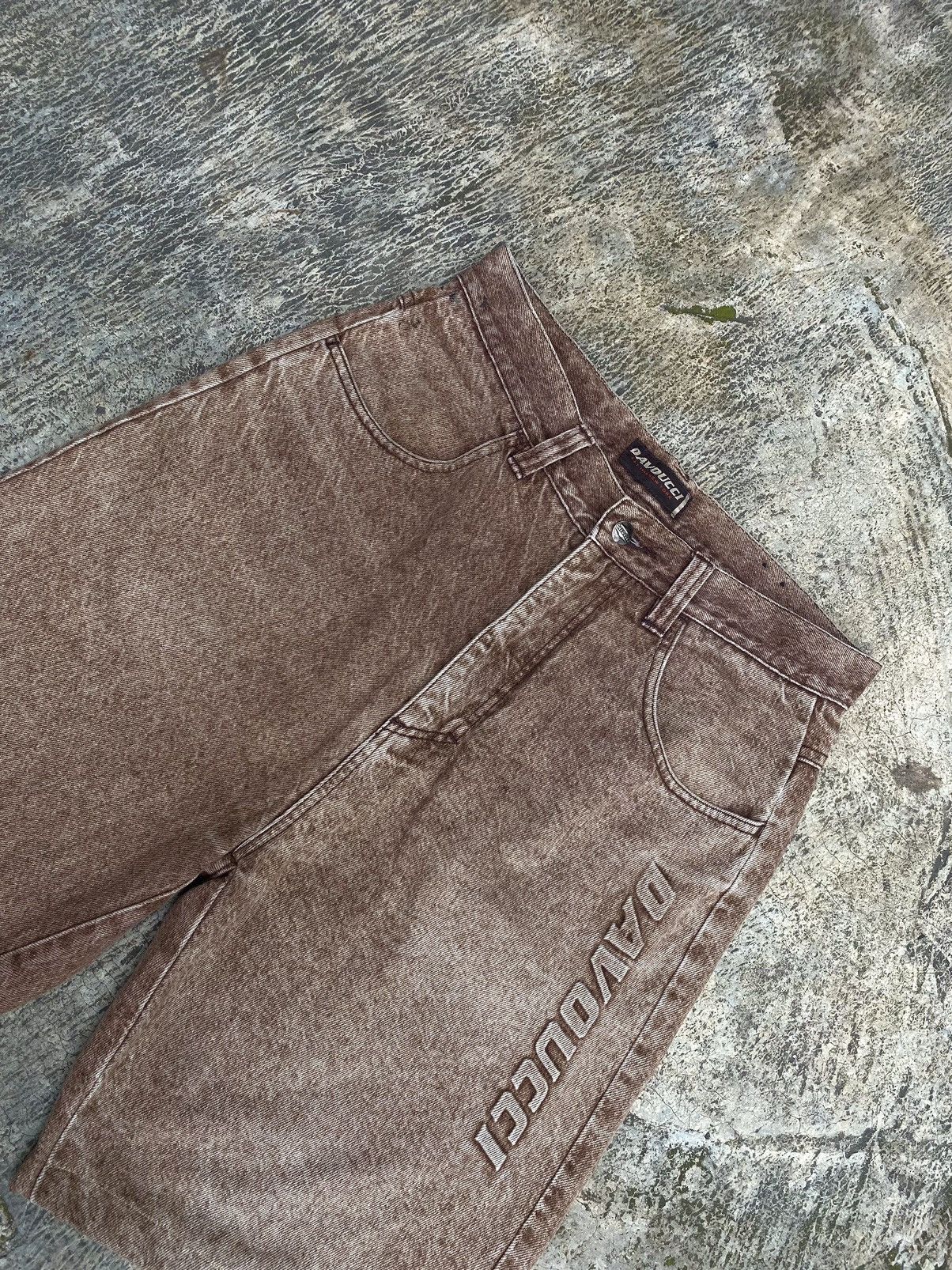 Japanese Brand × Vintage Vintage Davoucci denim shorts brown Y2K Size US 33 - 3 Thumbnail