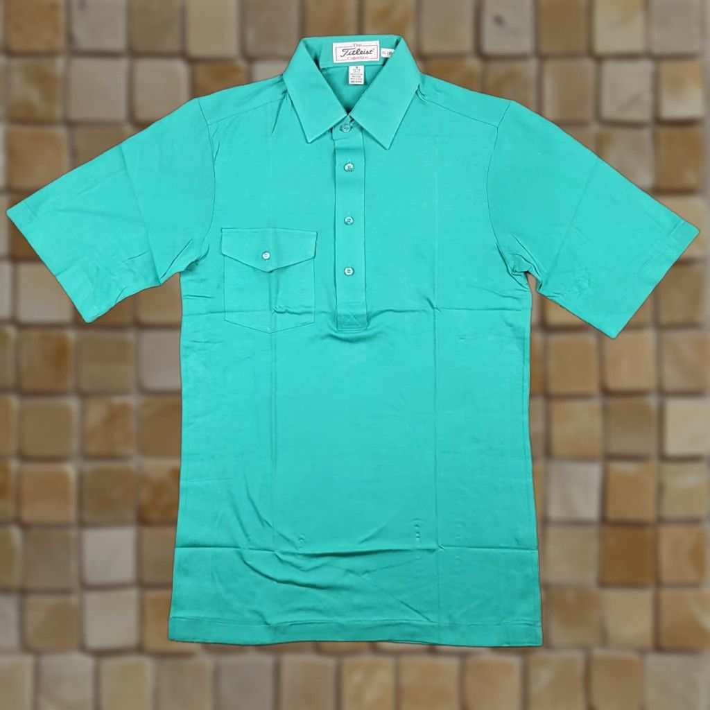 Titleist VINTAGE Titleist Polo Shirt 90s Preppy Teal Cotton Polyester Blend Men's Small Short Sleeve Polo Shirt Casual Workwear Golf Size US S / EU 44-46 / 1 - 1 Thumbnail