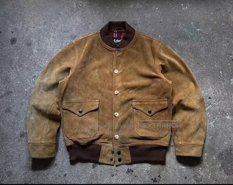 Schott Schott Vintage fleece leather jacket Size US XXL / EU 58 / 5 - 2 Thumbnail