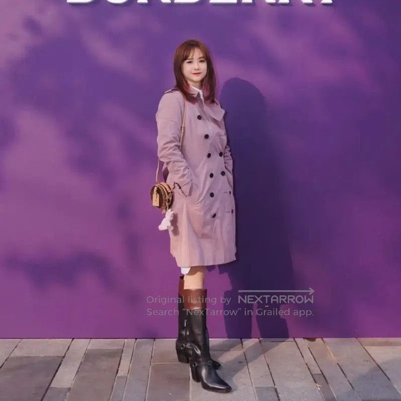 Burberry Burberry Purple Cotton Women's Trench Coat. Size S / US 4 / IT 40 - 7 Thumbnail