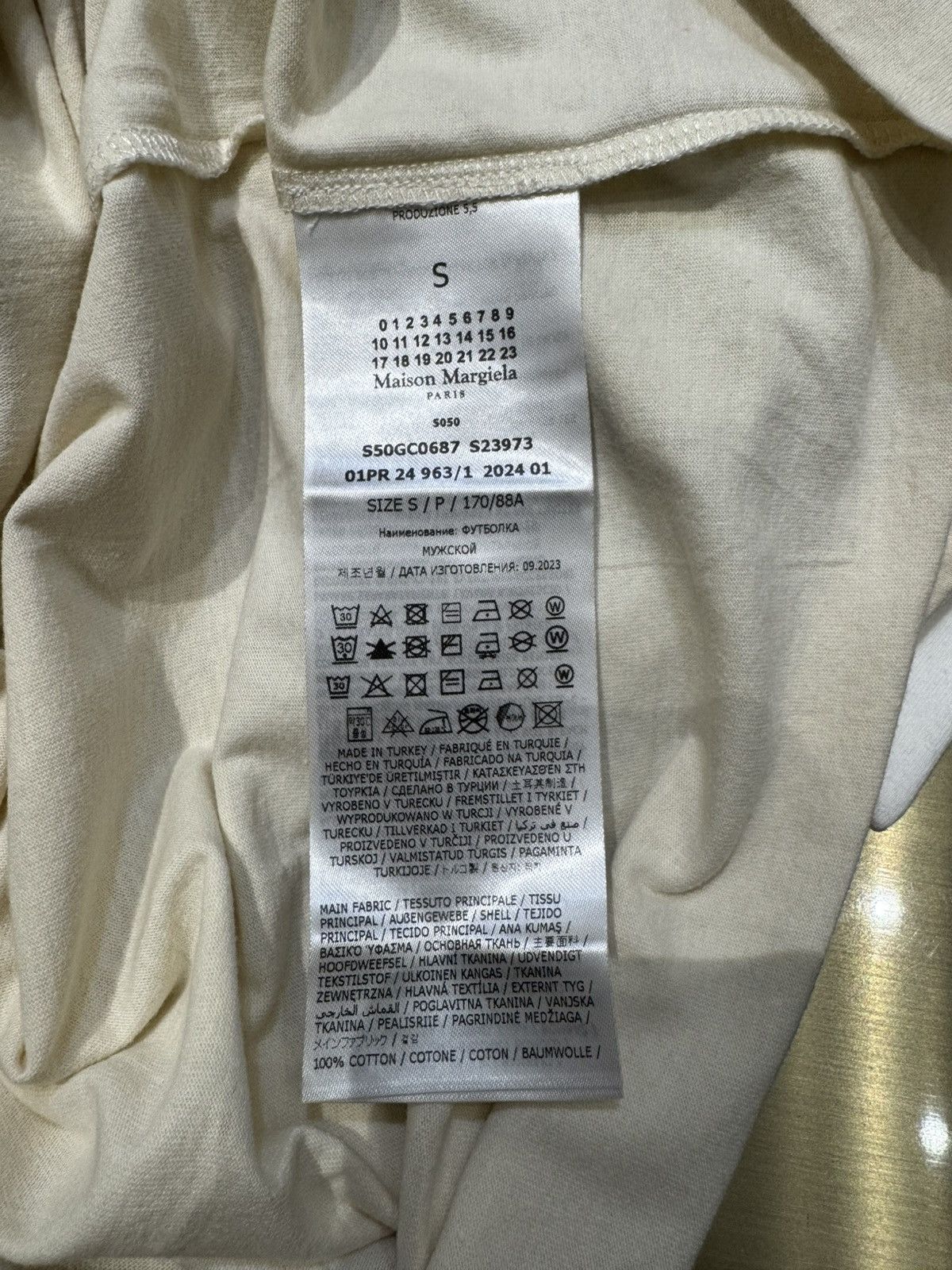 Maison Margiela New 3-Pack Organic Cotton TShirts- Grey/White/Off-White, S Size US S / EU 44-46 / 1 - 11 Thumbnail