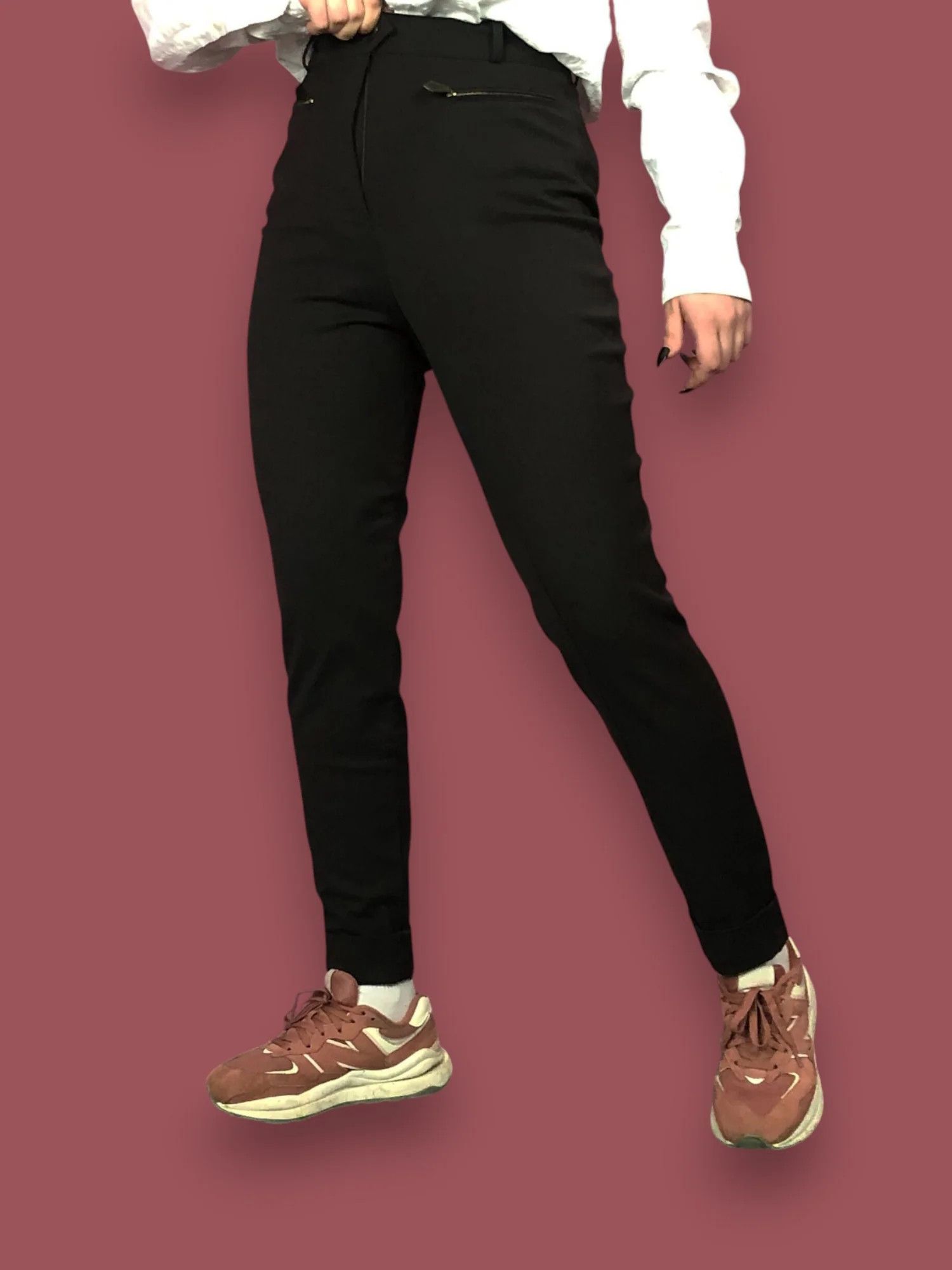 Hermes 80s Hermes Vintage Women's High-Waisted Wool Pants - M Size 30" / US 8 / IT 44 - 2 Thumbnail