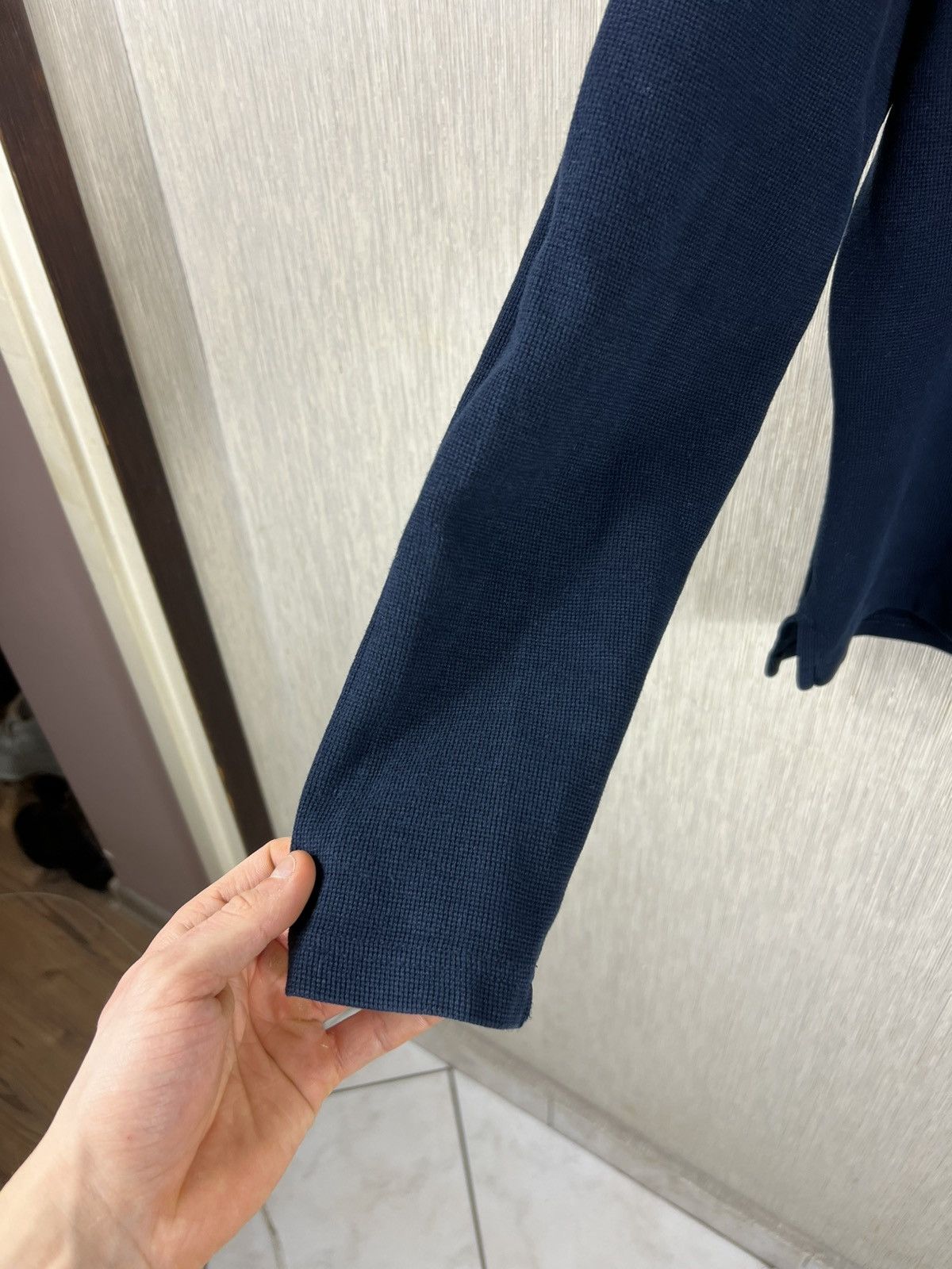 Norse Projects Norse Projects magne fine waffle zip long sleeve navy jacket Size US M / EU 48-50 / 2 - 11 Thumbnail
