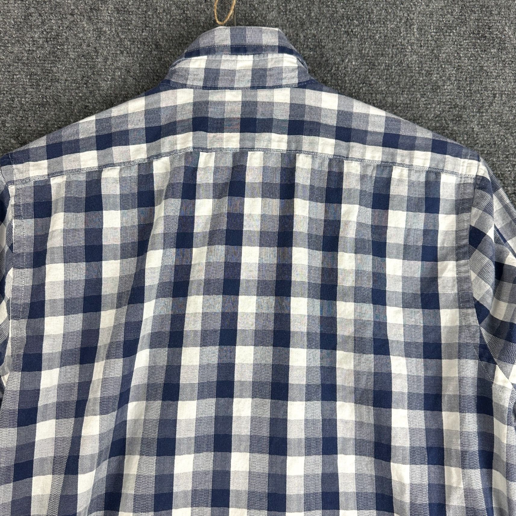 Express Express Shirt Button-Down Mens M Blue Check Long Sleeve Pocket Modern Classic Size US M / EU 48-50 / 2 - 8 Thumbnail