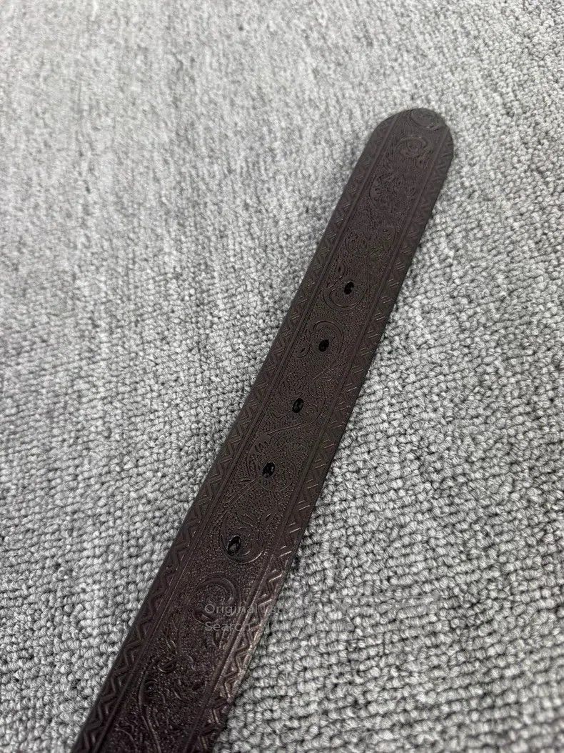 Saint Laurent Paris Saint Laurent Paris Paisley carved long rectangular buckle Size ONE SIZE - 3 Thumbnail