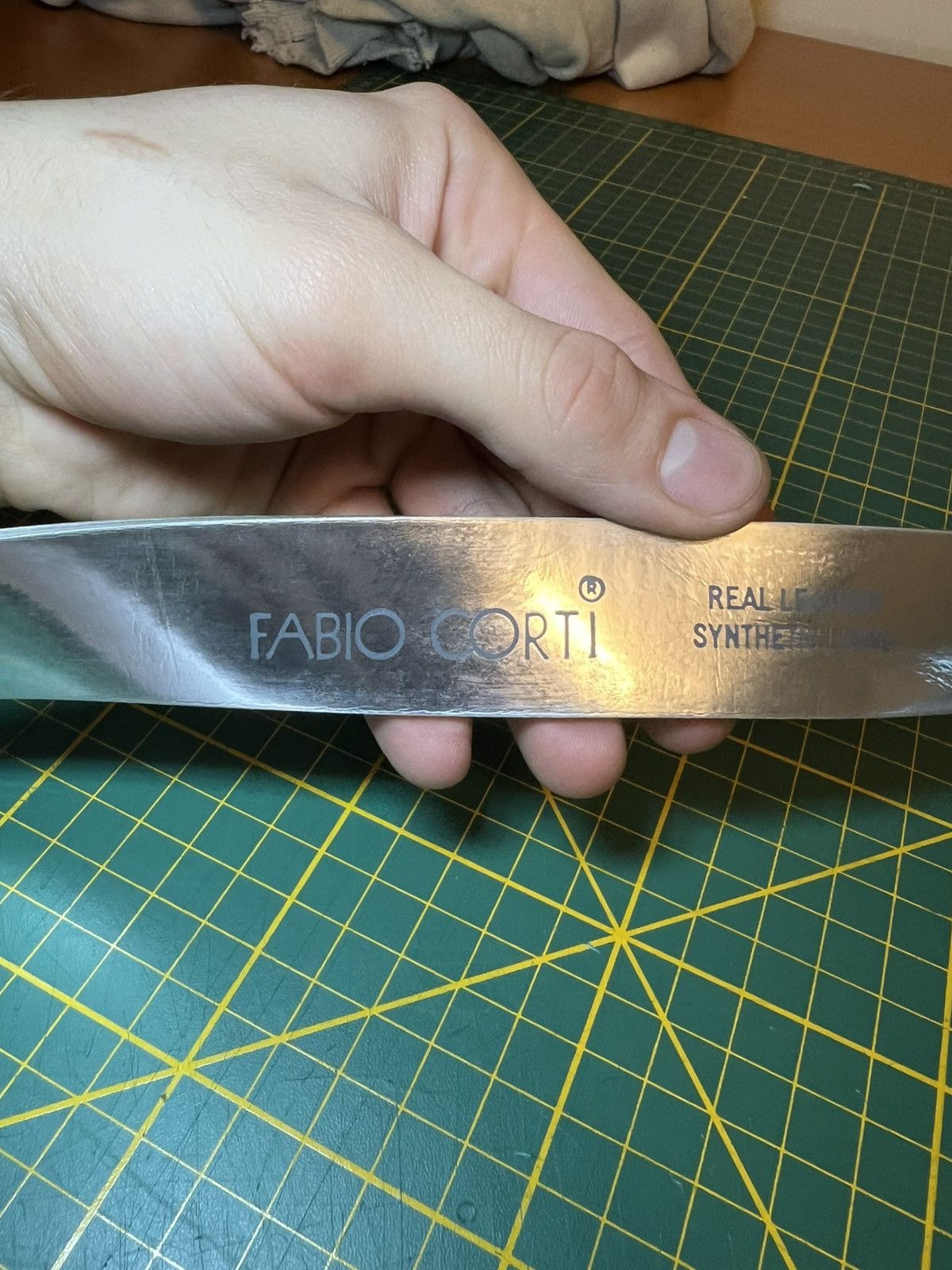 Vintage Fabio Corti reversible snakeskin/silver Italian leather belt Size ONE SIZE - 4 Thumbnail
