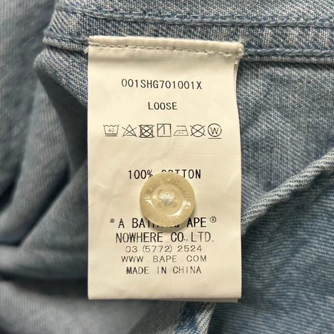 Bape SHARK DENIM JACKET Size US M / EU 48-50 / 2 - 5 Thumbnail