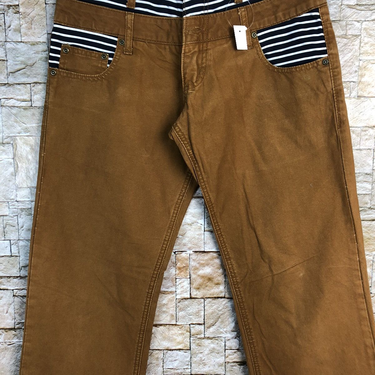 Japanese Brand Japan double waist Brown vintage cargo Pants #A434 Size US 28 / EU 44 - 6 Thumbnail