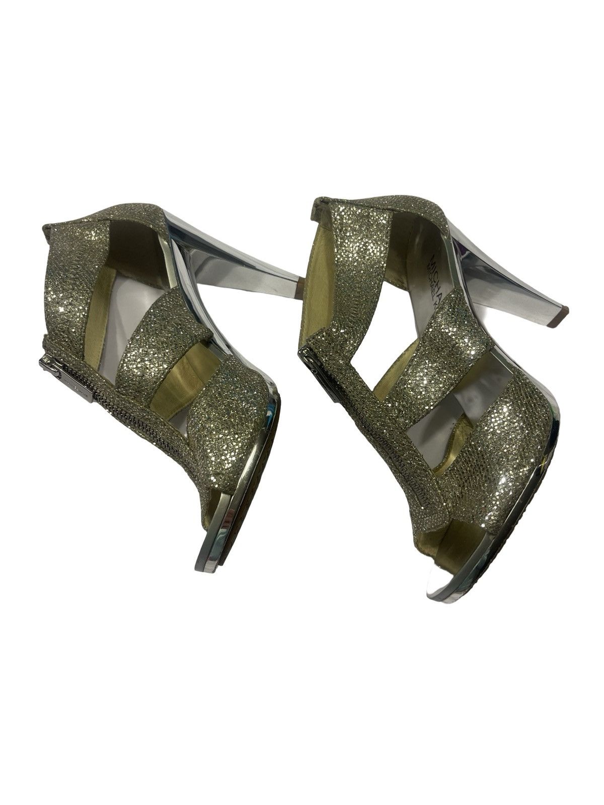Michael Kors Michael Kors Berkley Sparkly Glitter Front Zip Heels Size 6 Size US 6 / IT 36 - 8 Thumbnail