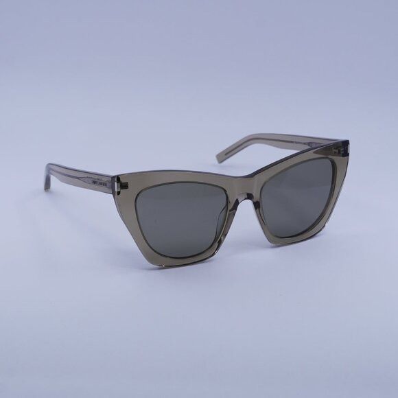 Saint Laurent Paris Saint Laurent SL214 KATE 025 Sunglasses Brown Cat Eye Frame Size ONE SIZE - 1 Thumbnail