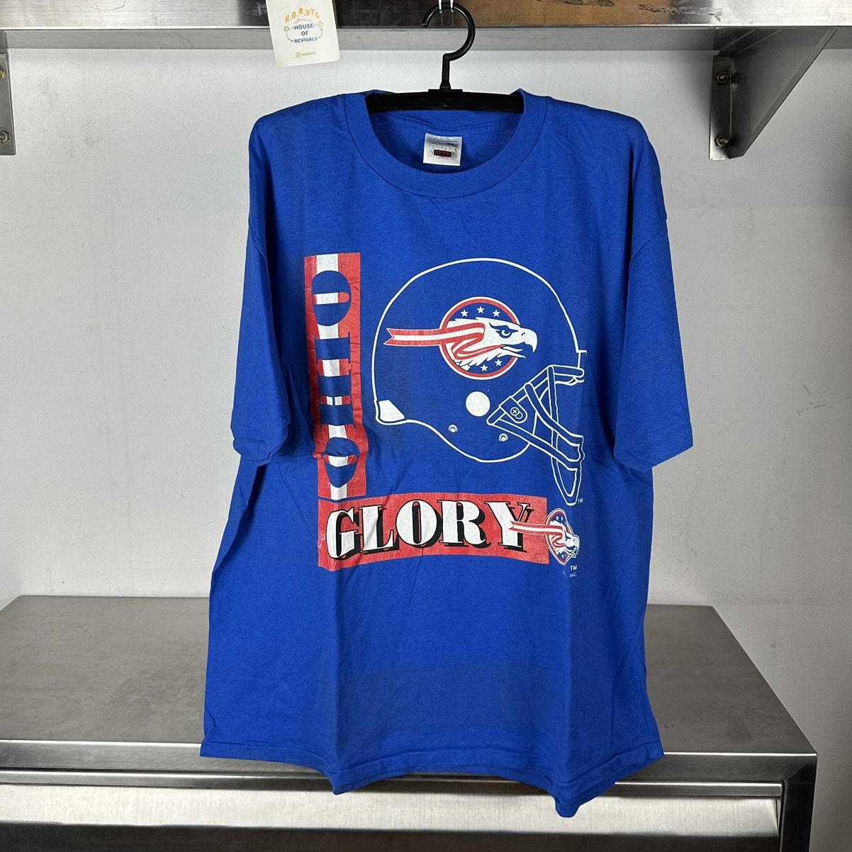 NFL × Vintage Vintage 90s Ohio Glory World League Football WLAF T-shirt Size US XXL / EU 58 / 5 - 1 Thumbnail