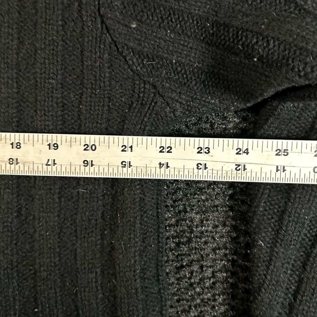 Vintage MODA New York Black Ribbed Turtleneck Sweater Women's Size L 100% Wool Size L / US 10 / IT 46 - 5 Thumbnail