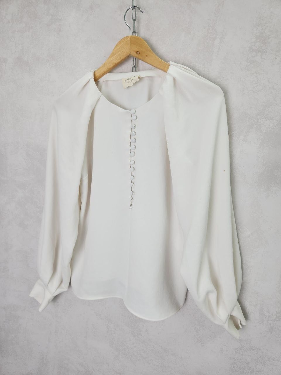 Sezane Sezane White Blouses Size L / US 10 / IT 46 - 2 Thumbnail