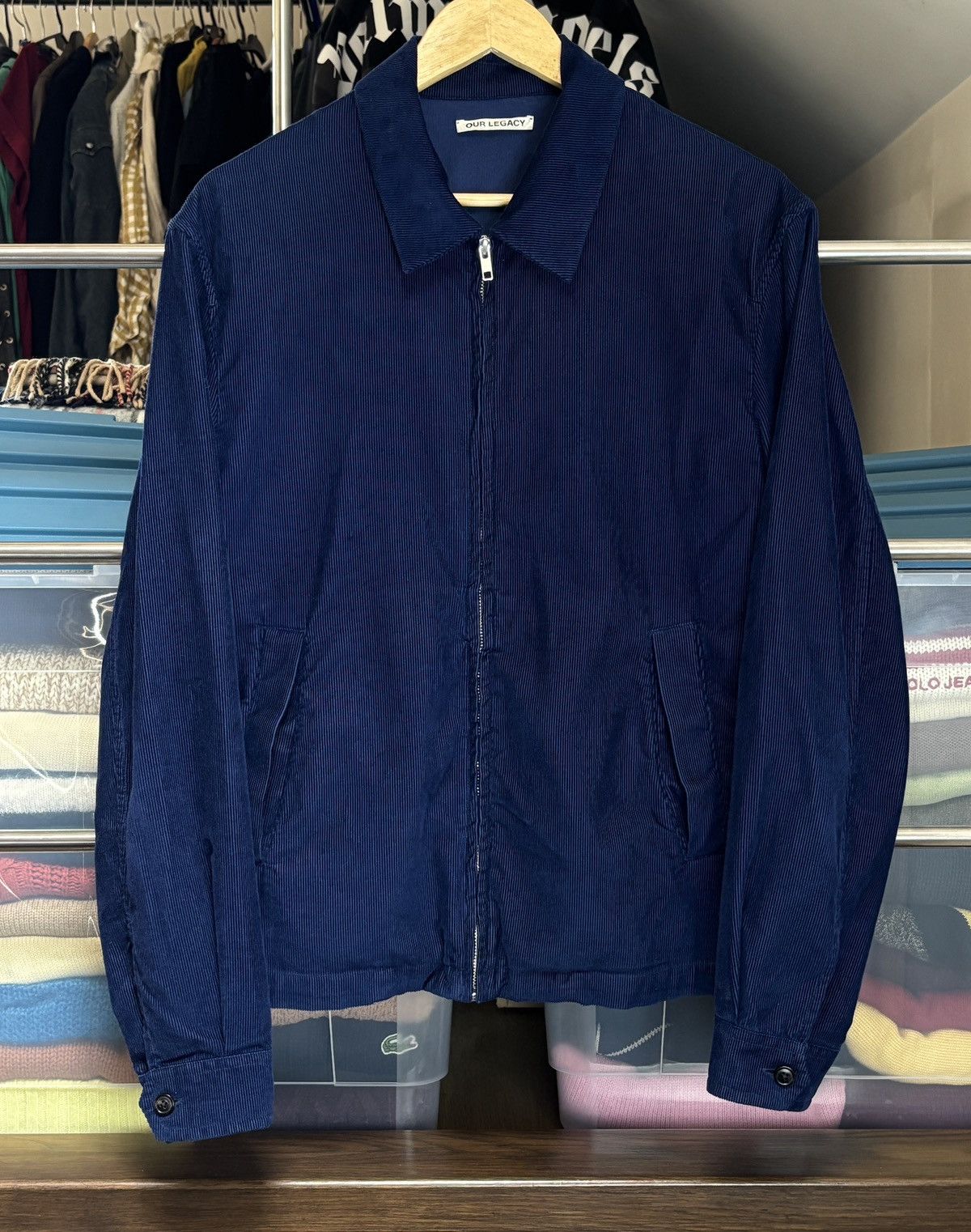 Our Legacy Our Legacy Blue Corduroy Light Jacket Size US M / EU 48-50 / 2 - 1 Thumbnail